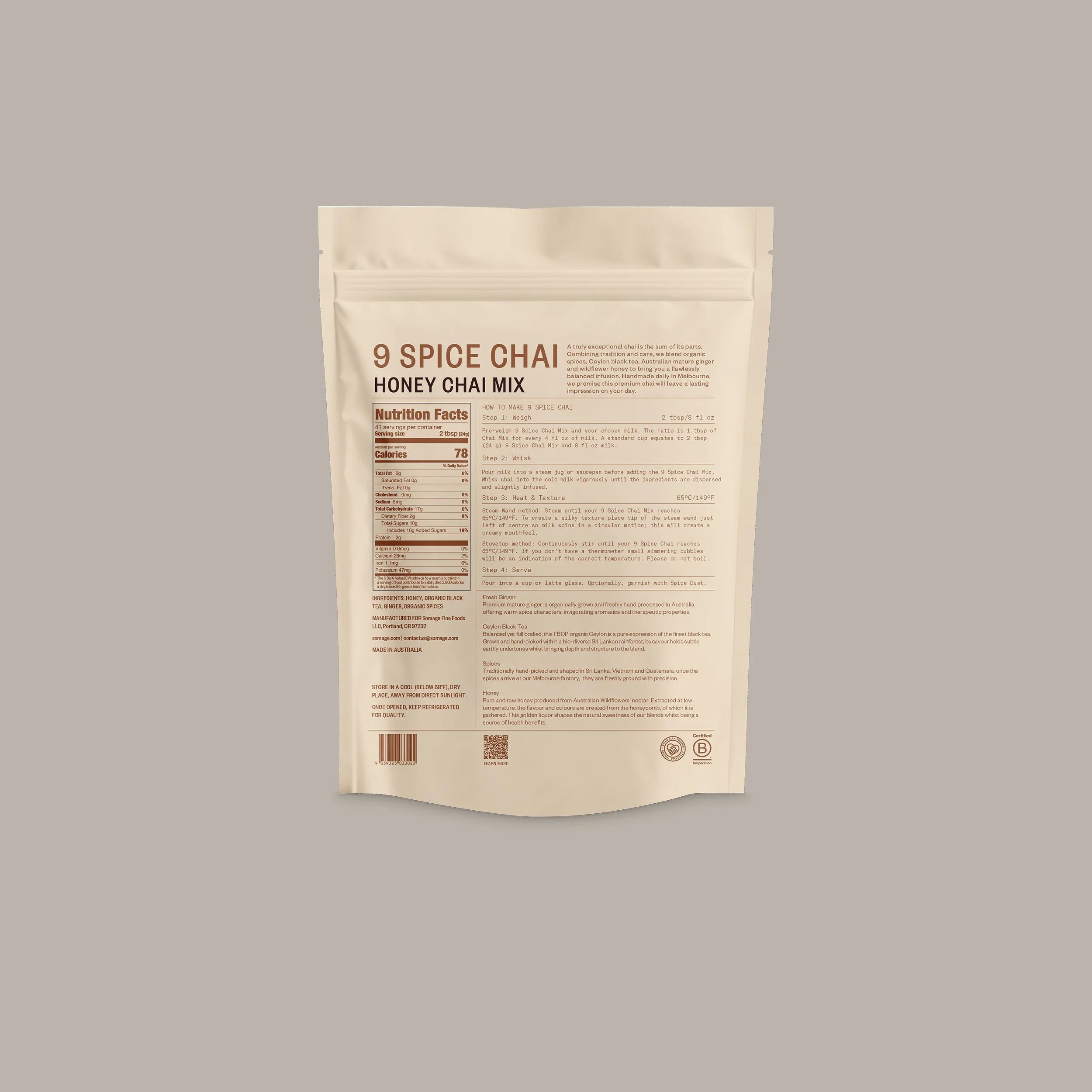 Somage 9 Spice Honey Fresh Chai - Image 2