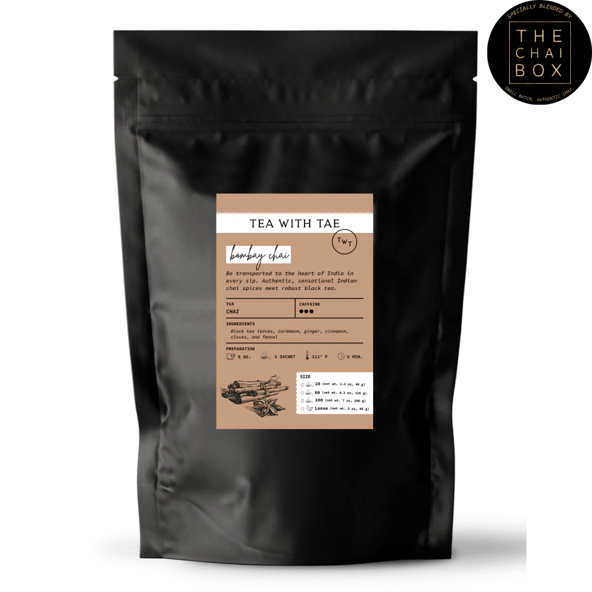 Tea with Tae Bombay Chai Pouch - Image 10