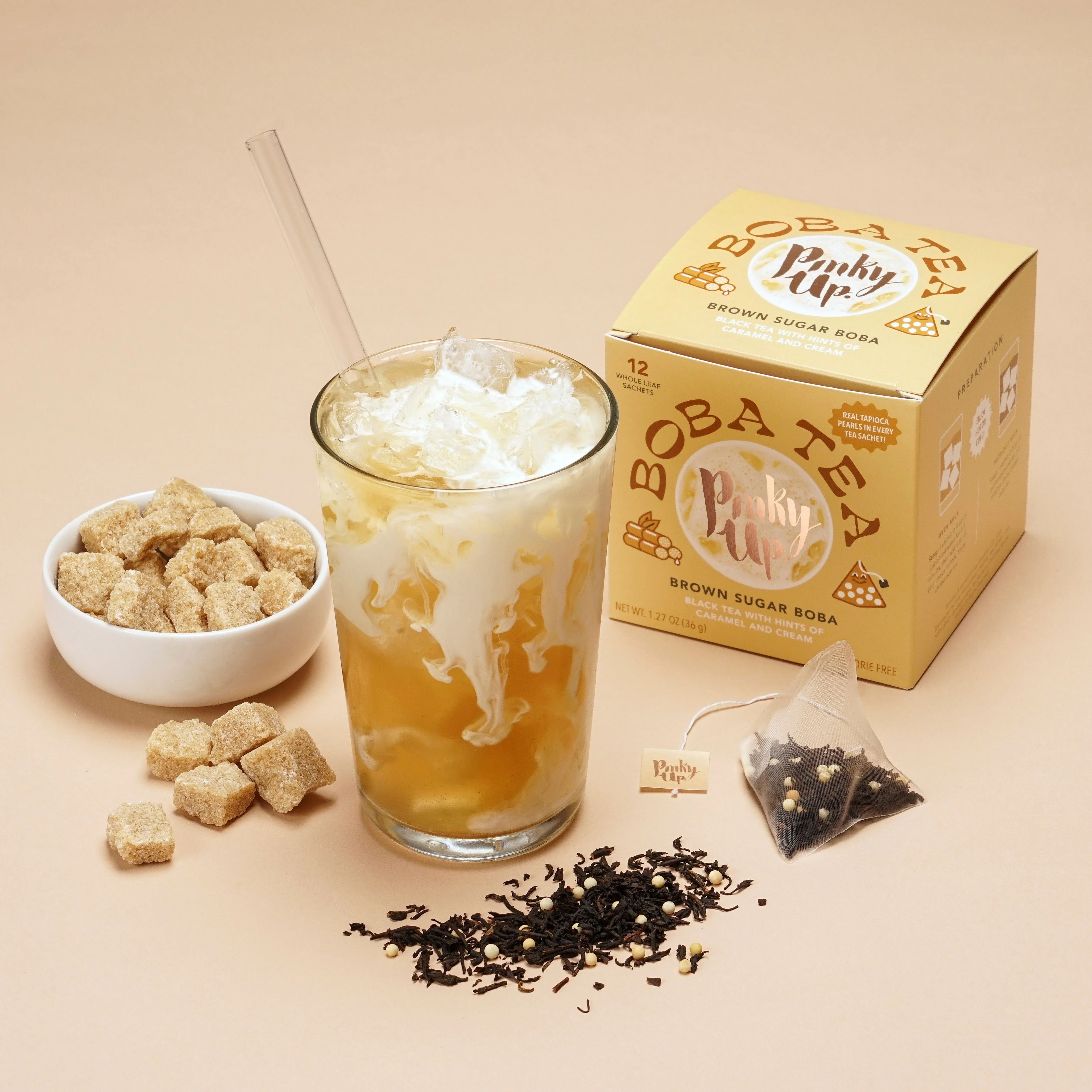 Pinky Up Brown Sugar Boba Tea Sachets - Image 4
