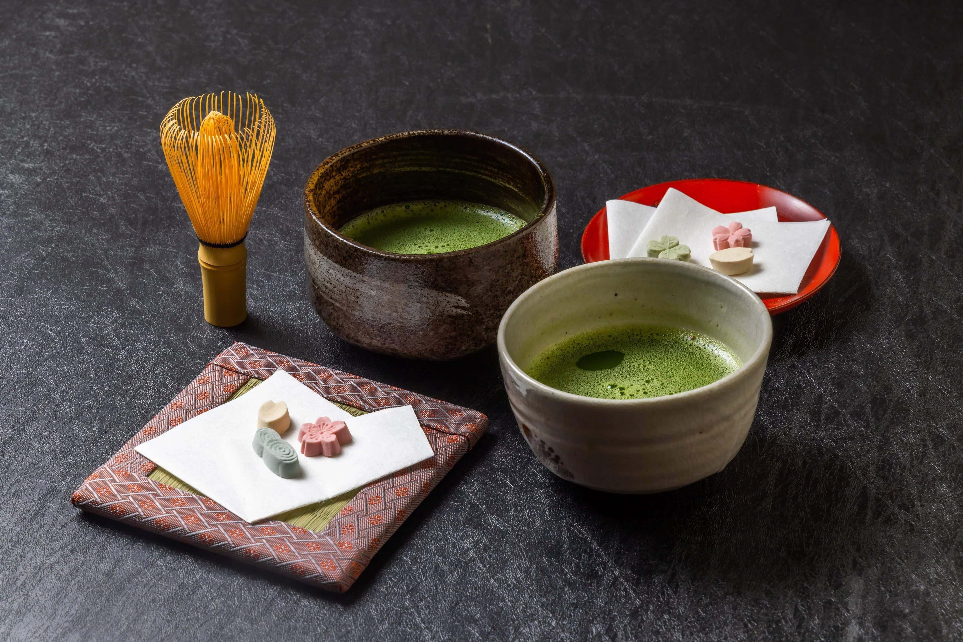 Inoue Tea Brushstroke Brown Mino-yaki Chawan - Japanese Matcha Bowl - Image 3