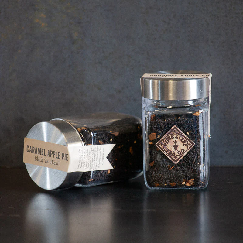 Piper and Leaf Caramel Apple Pie Glass Jar of Loose Leaf Tea - 30 Servings - Image 3