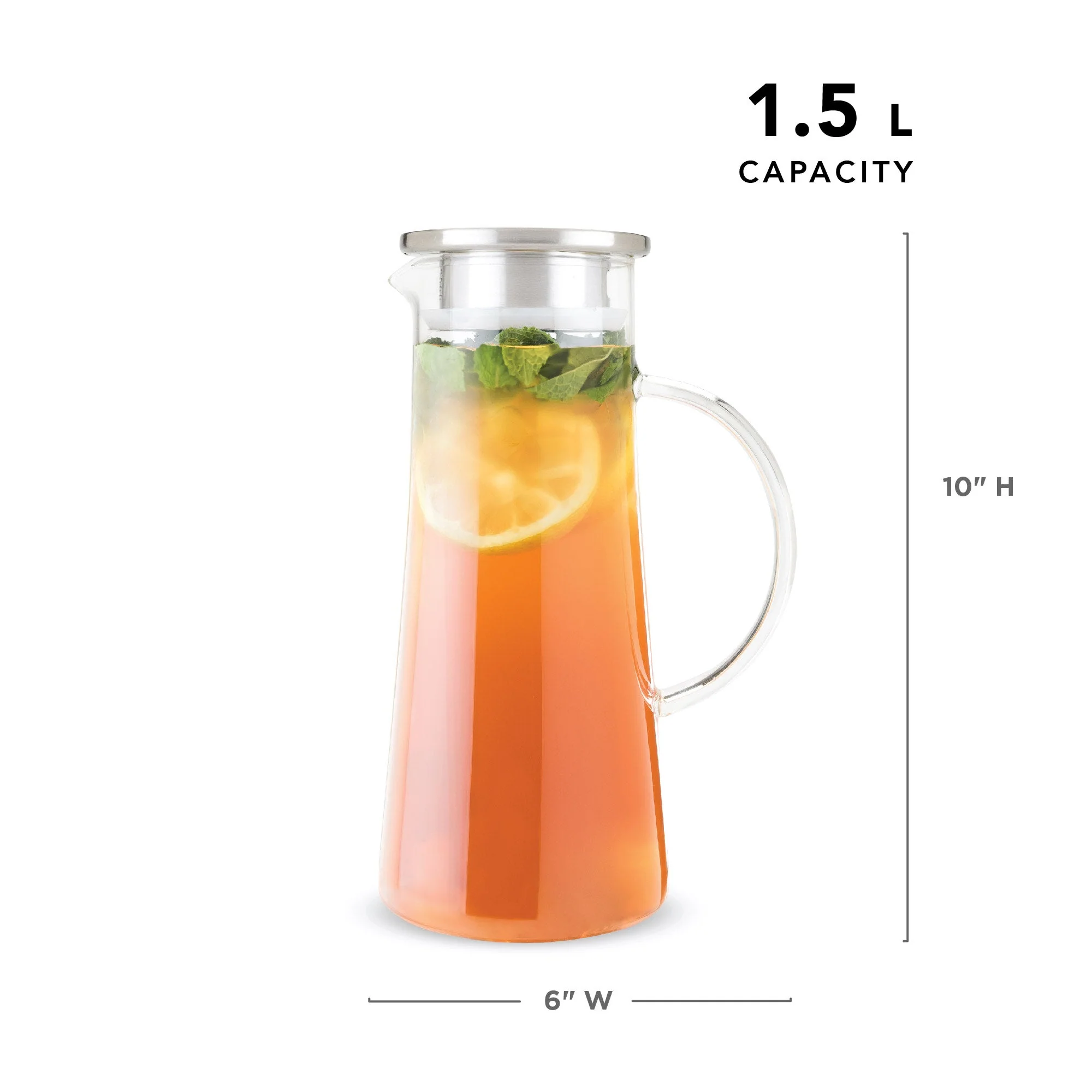 Pinky Up Charlie Glass Iced Tea Carafe - Image 5