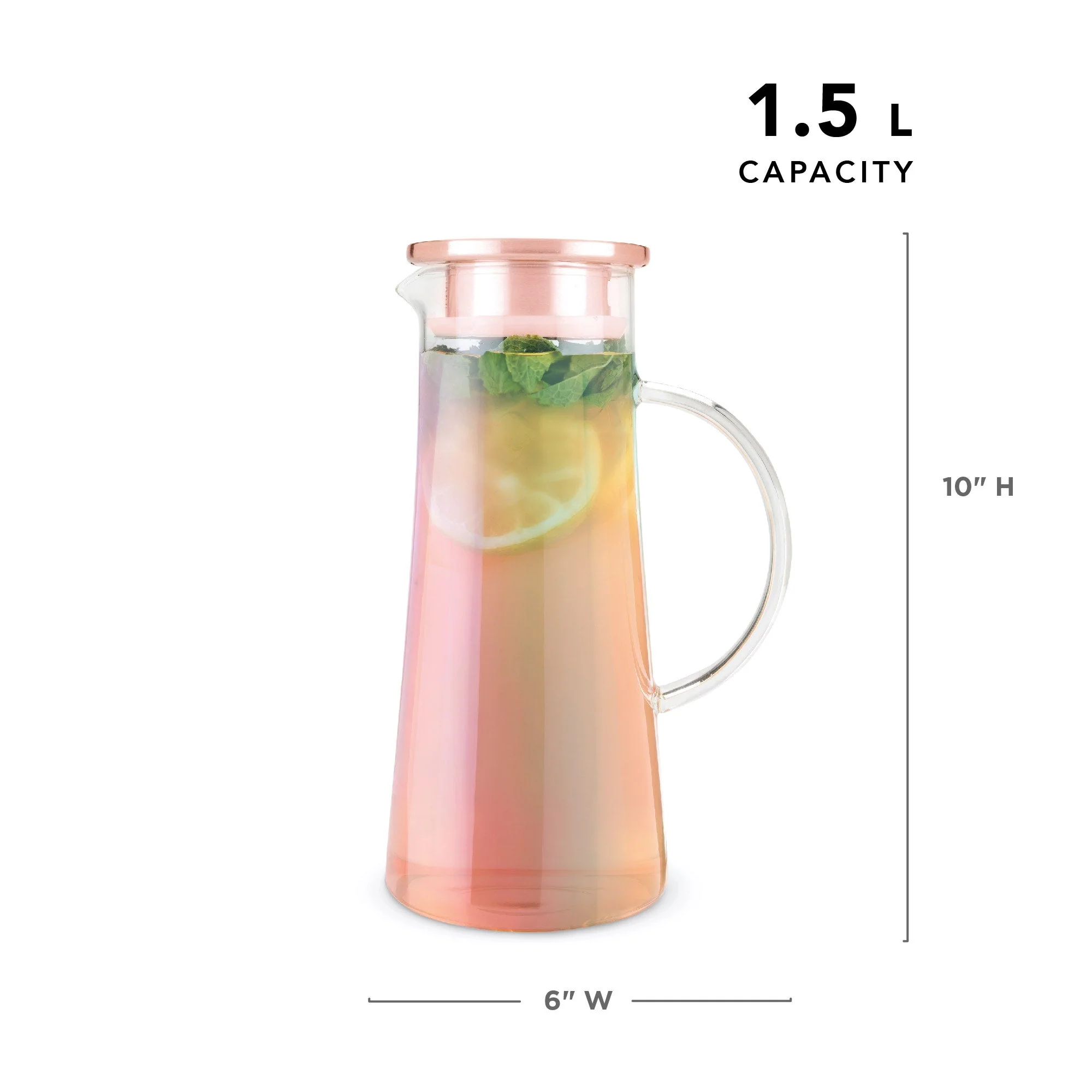 Pinky Up Charlie Iridescent Glass Iced Tea Carafe - Image 6