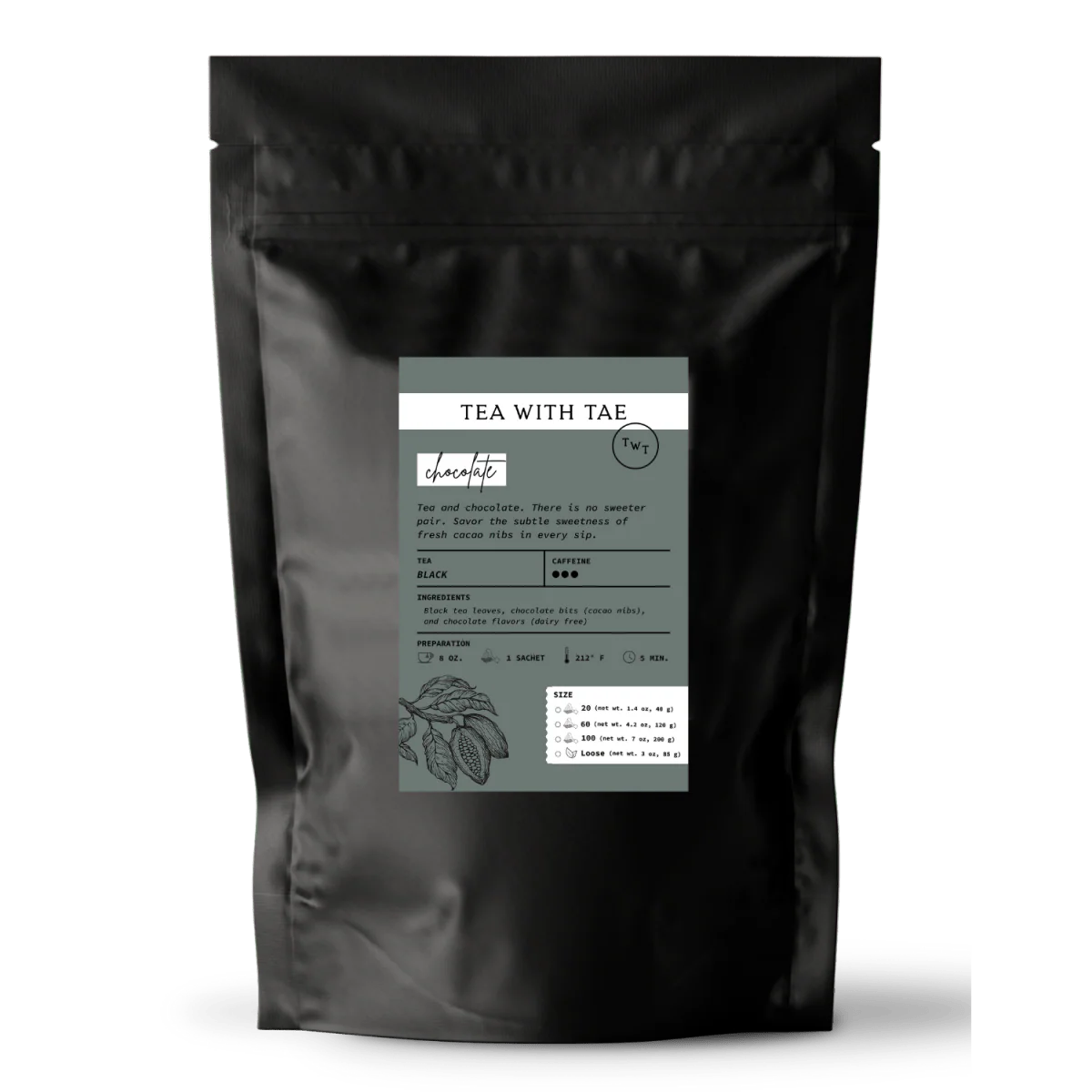 Tea with Tae Chocolate Tea Pouch - Image 4