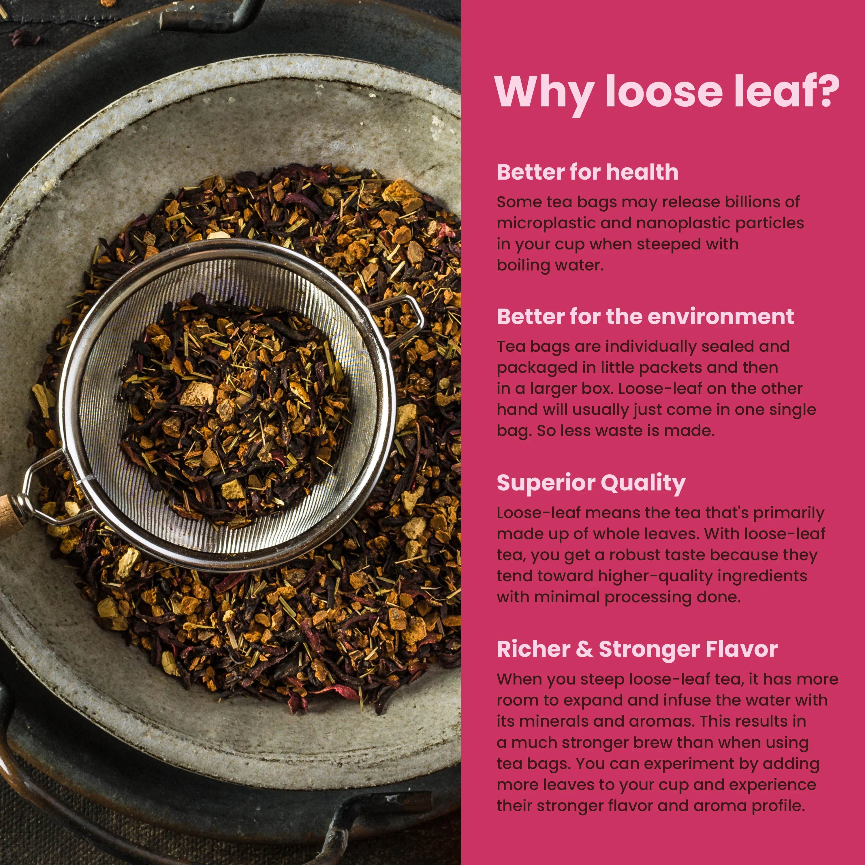 Gardenika Cinnamon Hibiscus Loose Tea, Heart Health & Antioxidant Rich - Caffeine Free - 55+ Cups - USDA Organic & Kosher - 4 oz (113g) - Image 4