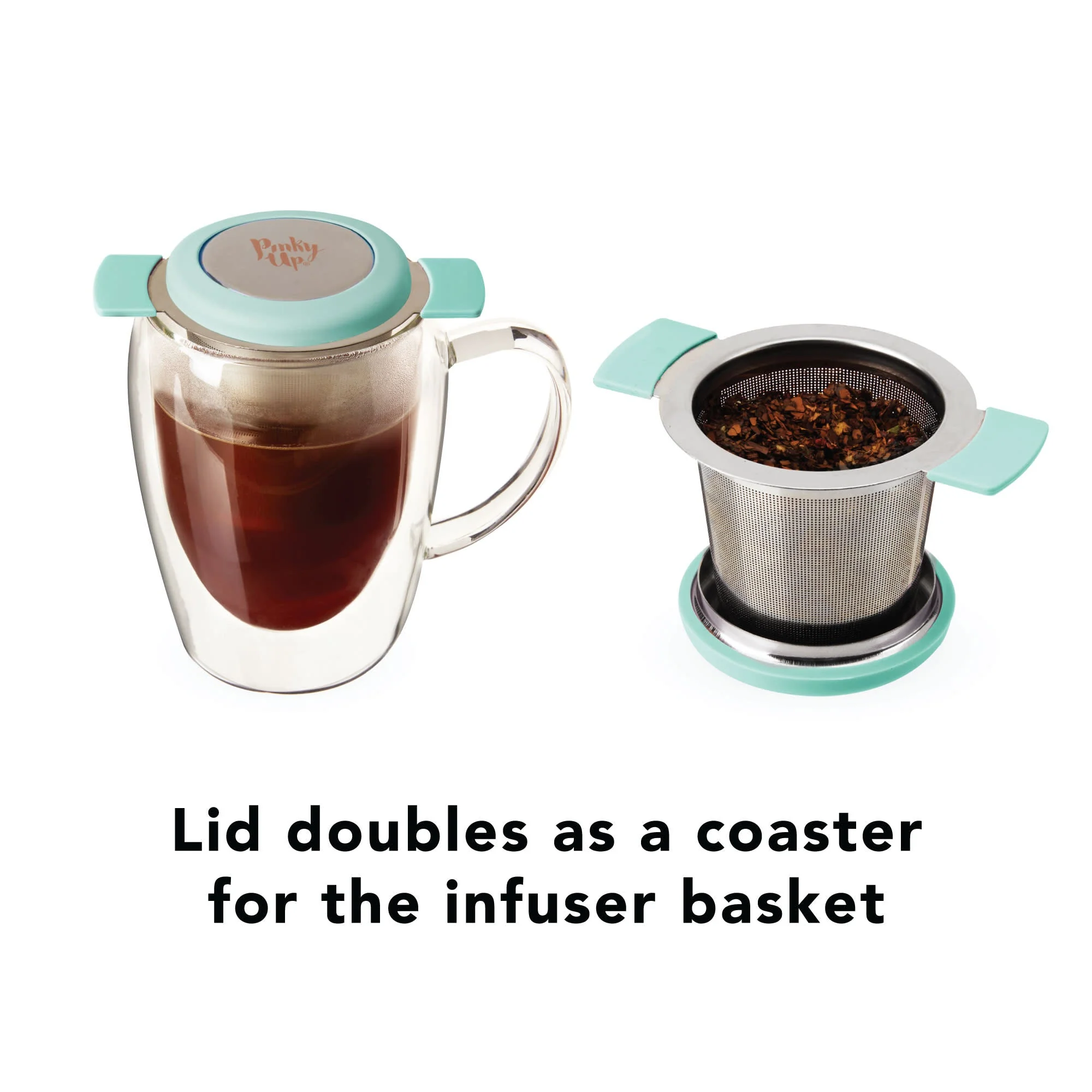 Pinky Up Erin Universal Tea Infuser in Turquoise - Image 6