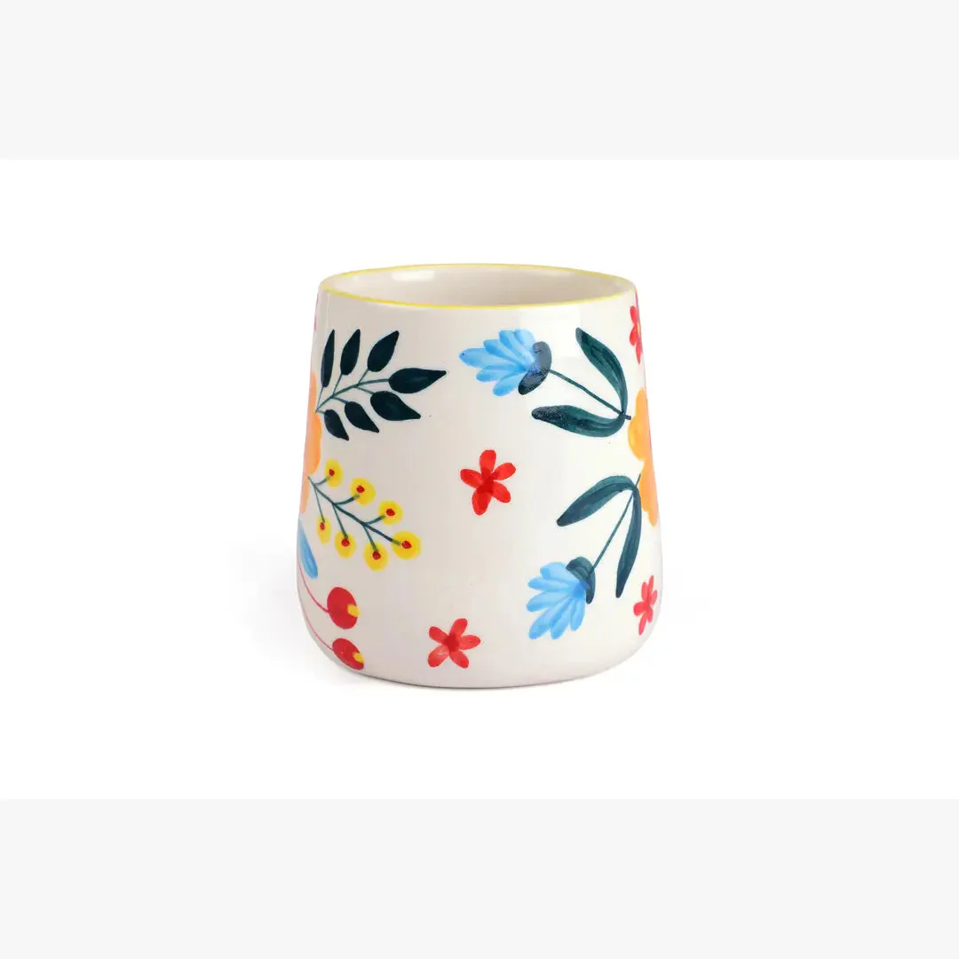 Casa Amarosa Floral Extravaganza Mug- Multi , 3.5 X 2.5 Inches ( Set of 4 ) - Image 2