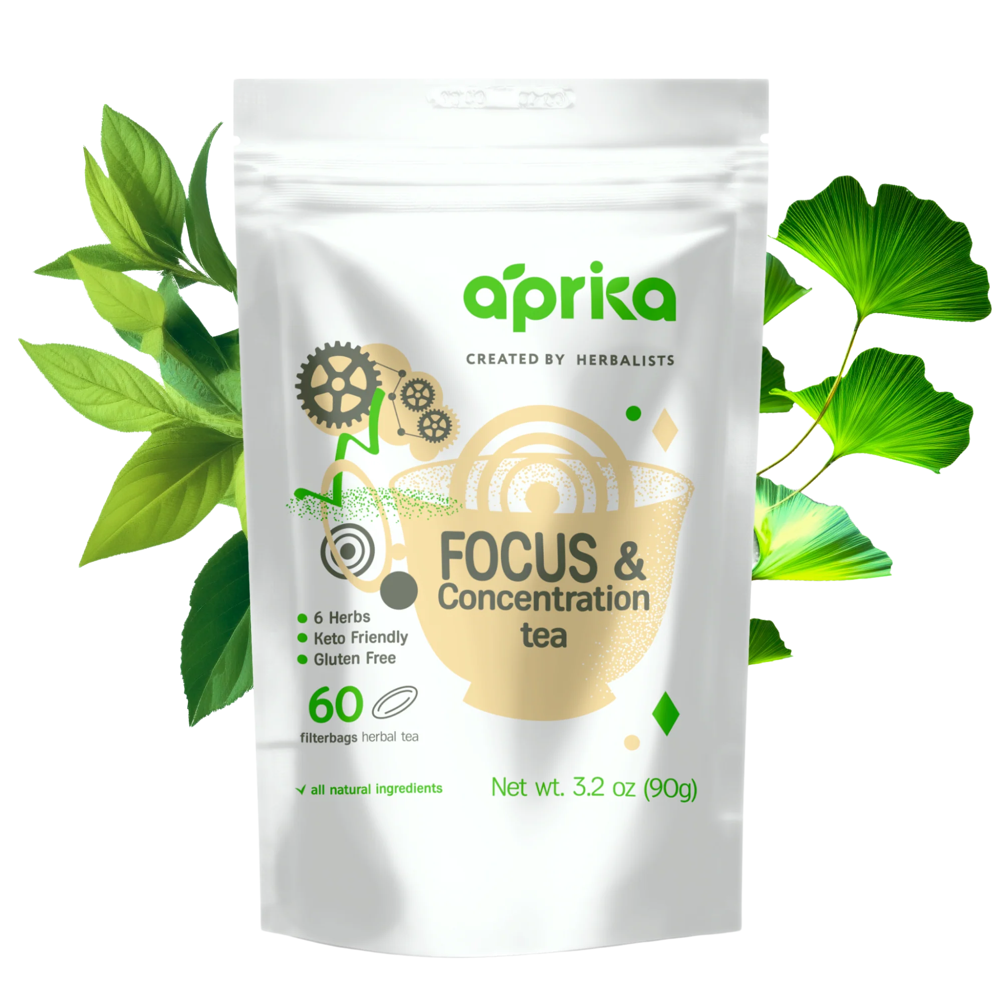 Aprika Life Focus & Concentration Herbal Tea, 60 Bags - Image 4