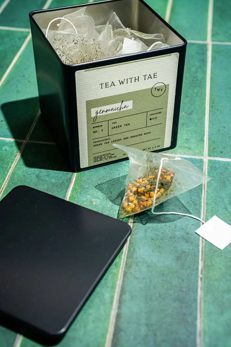 Tea with Tae Genmaicha Tea Tin Gift (20 tea sachets) - Image 3