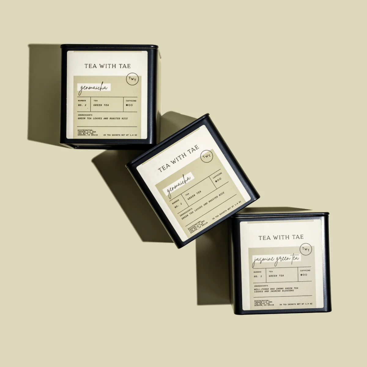 Tea with Tae Genmaicha Tea Tin Gift (20 tea sachets) - Image 4