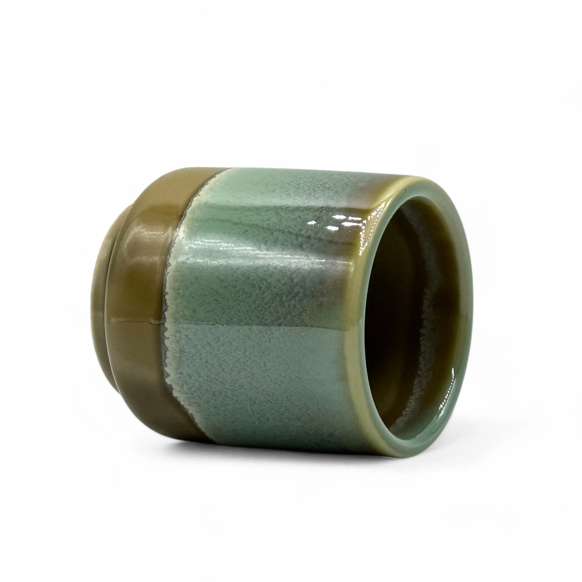 Inoue Tea Gurinhiwa Green Mino-yaki Yunomi - Japanese Teacup - Image 2