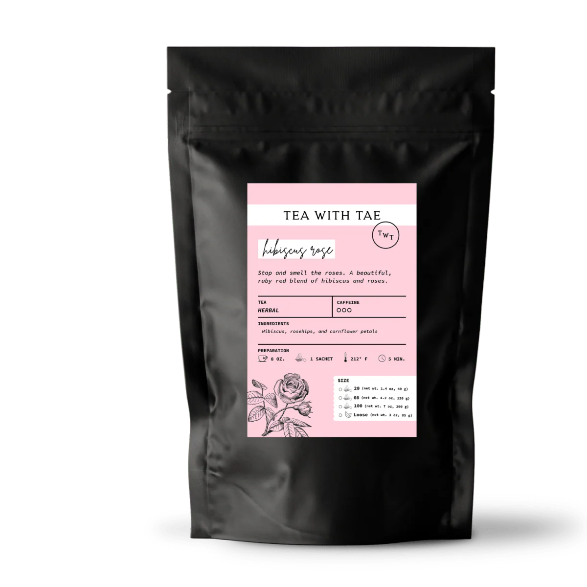 Tea with Tae Hibiscus Rose Pouch - Image 4