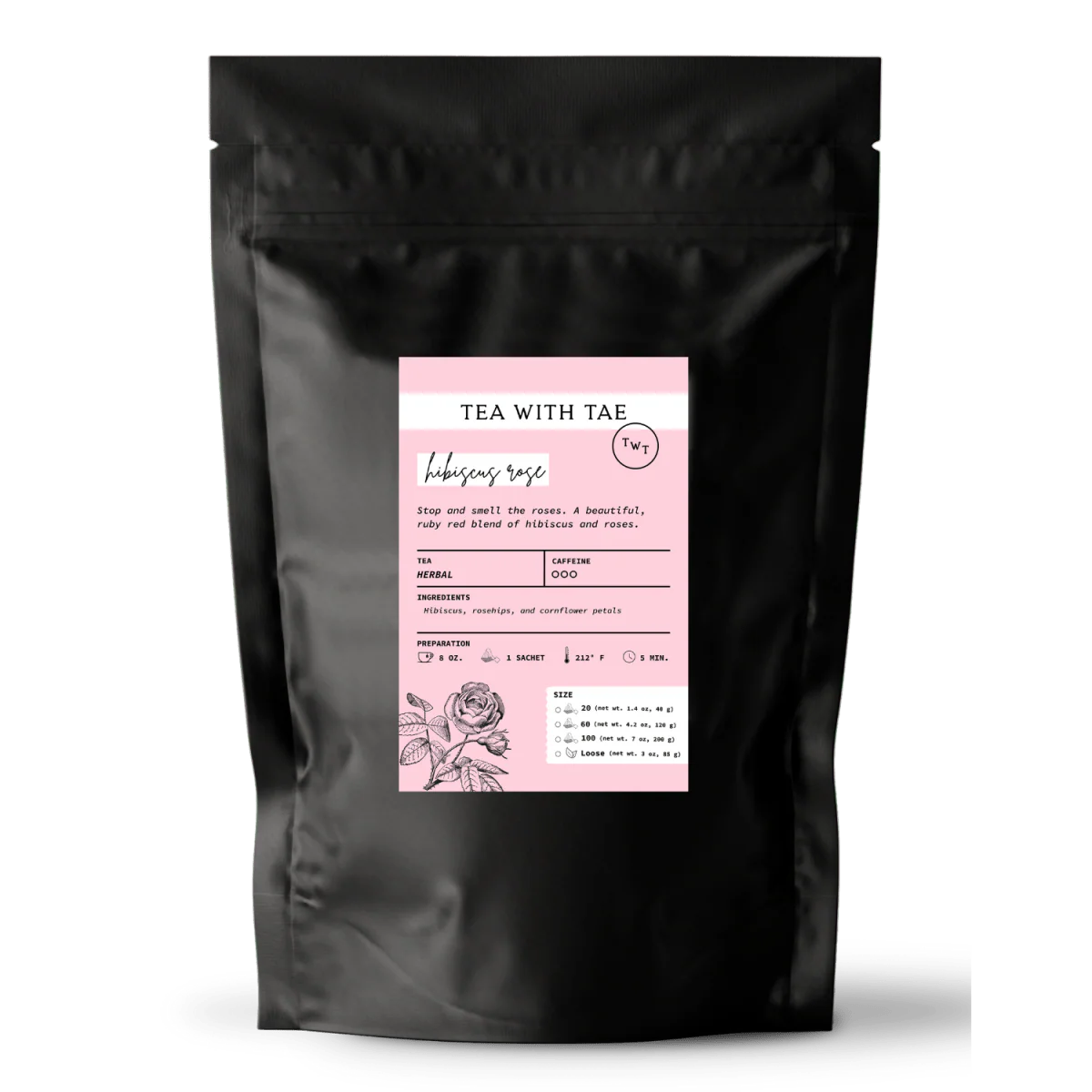 Tea with Tae Hibiscus Rose Pouch - Image 5