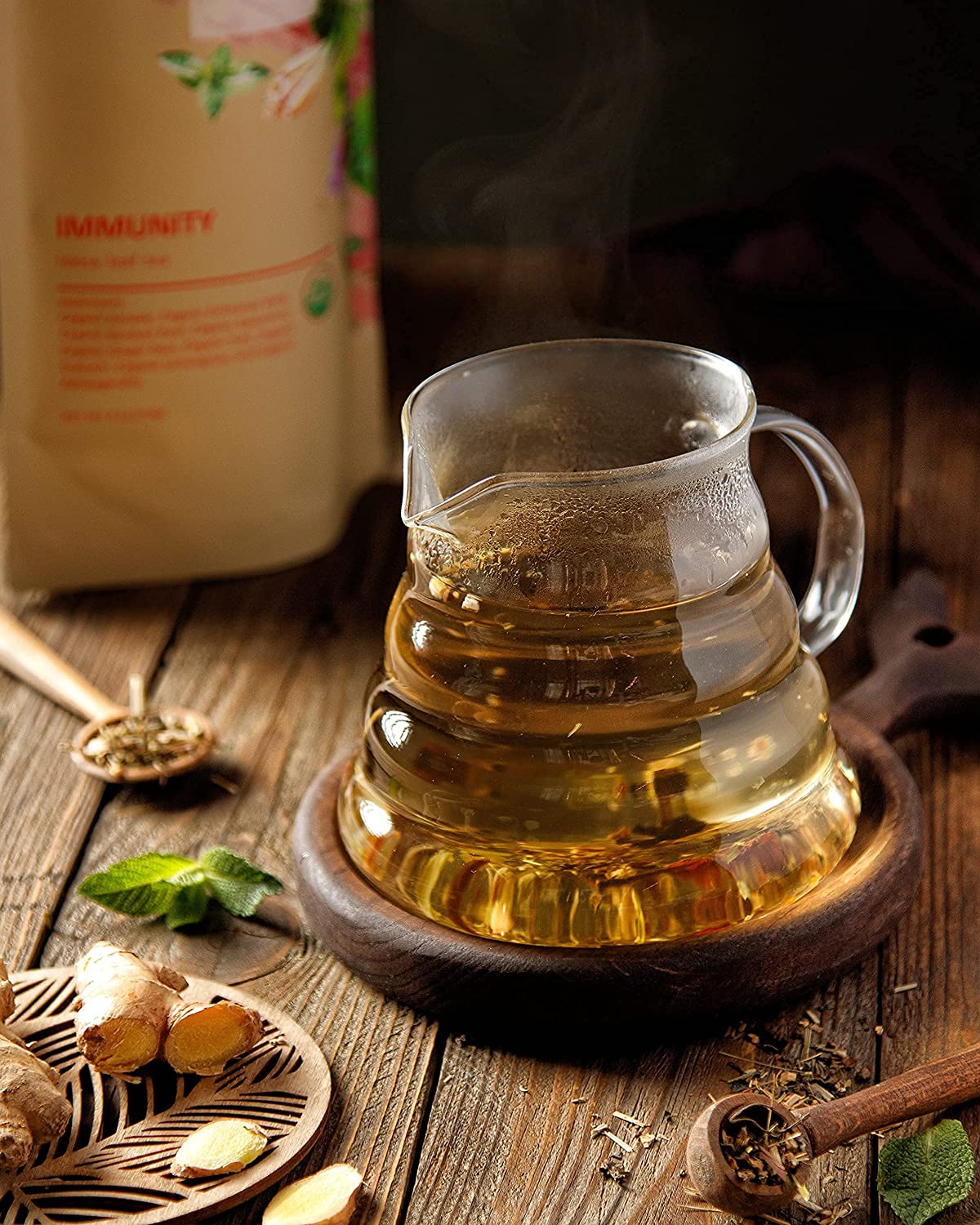 Gardenika Immunity Loose Leaf Herbal Tea, USDA Organic, Kosher, Caffeine-Free - 4 oz (114g) - Image 6