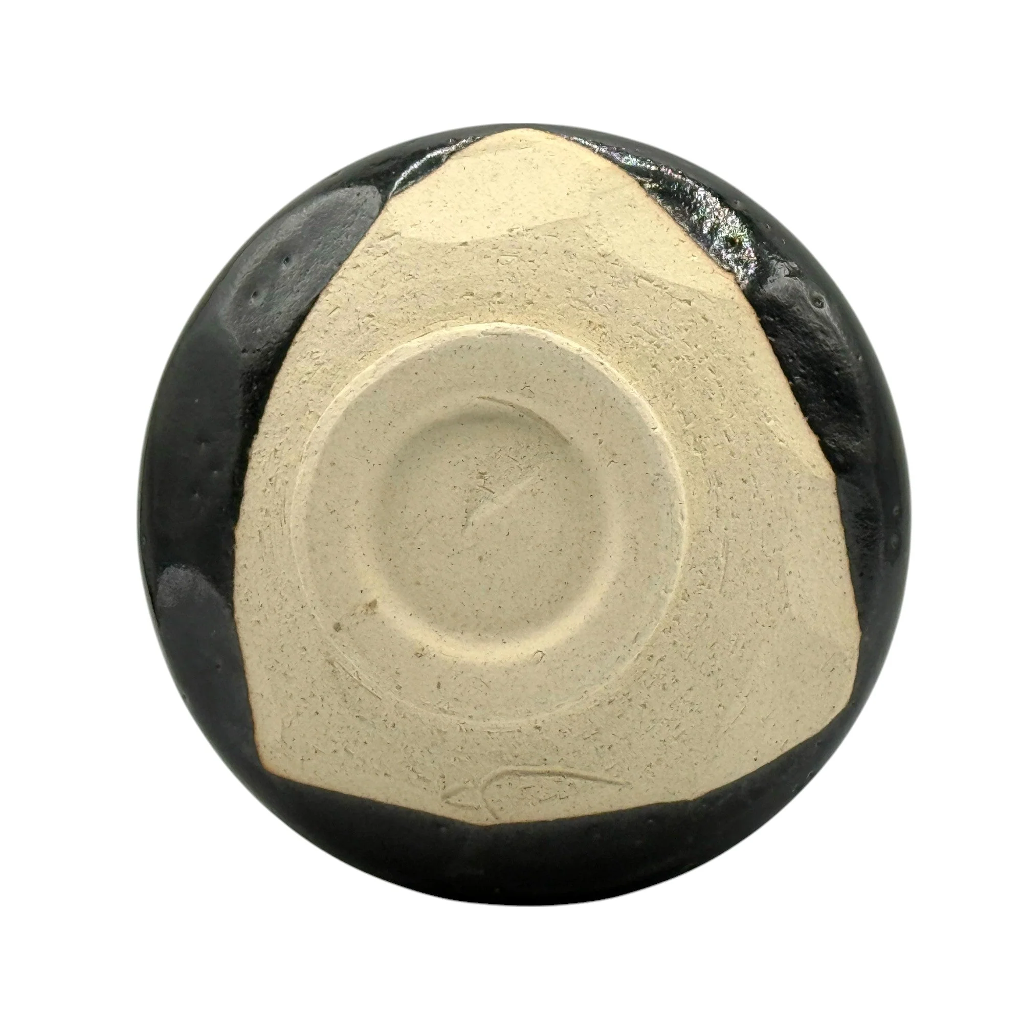Inoue Tea Isshiki Black Mino-yaki Chawan - Japanese Matcha Bowl - Image 3