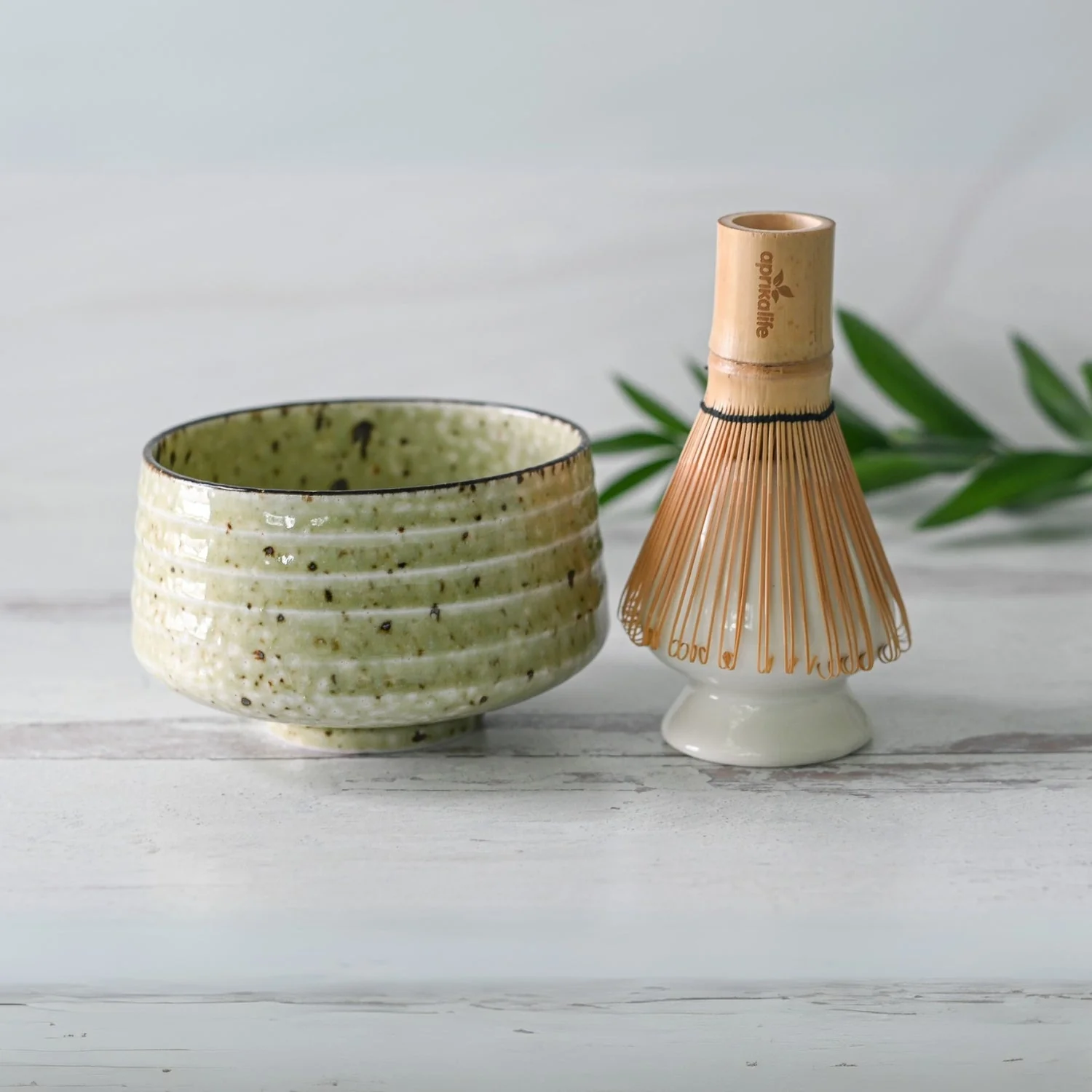 Aprika Life Kaneni White Ceramic Matcha Bowl - Image 9