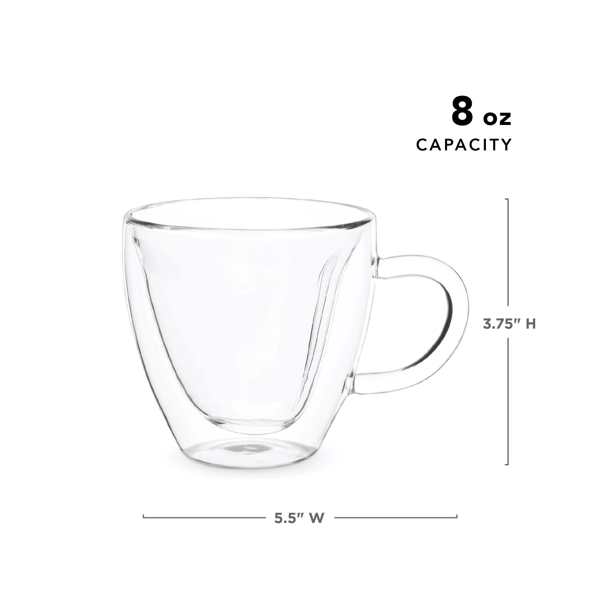 Pinky Up Kendall Heart Double Walled Glass Tea Mug - Image 6