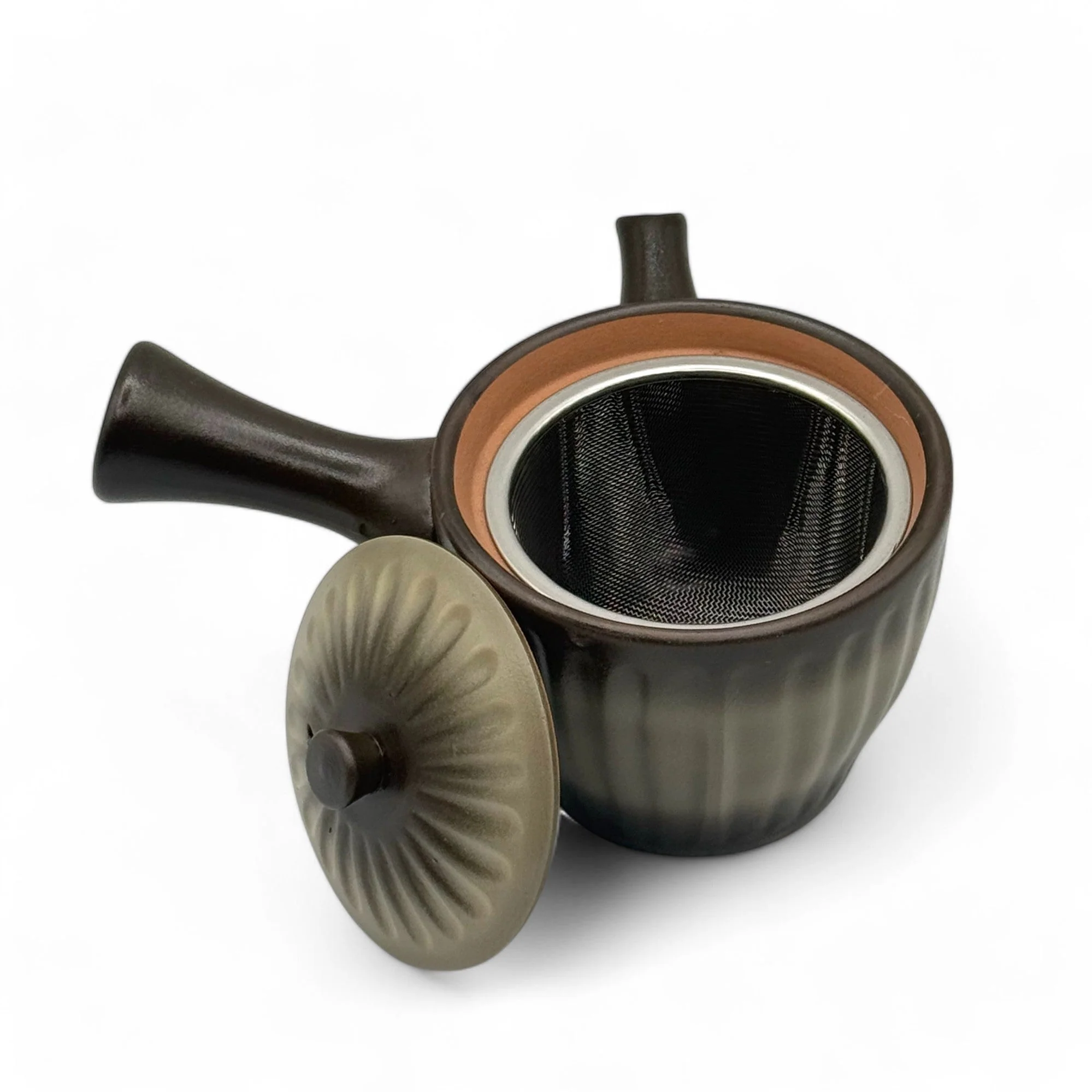Inoue Tea Kinsai Ibushi Brown Tokoname-yaki Kyusu - Japanese Teapot - Image 4