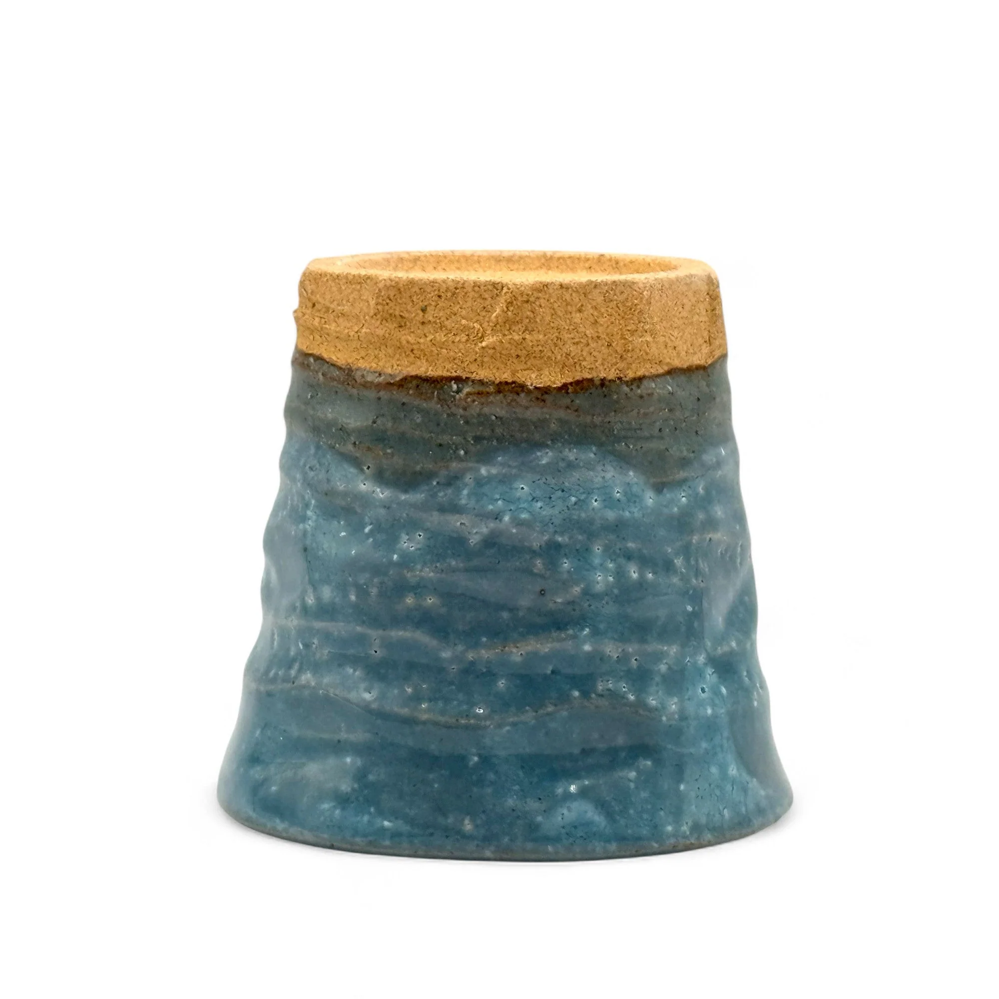 Inoue Tea Kohiki Aoko Blue Mino-yaki Yunomi - Japanese Teacup - Image 4