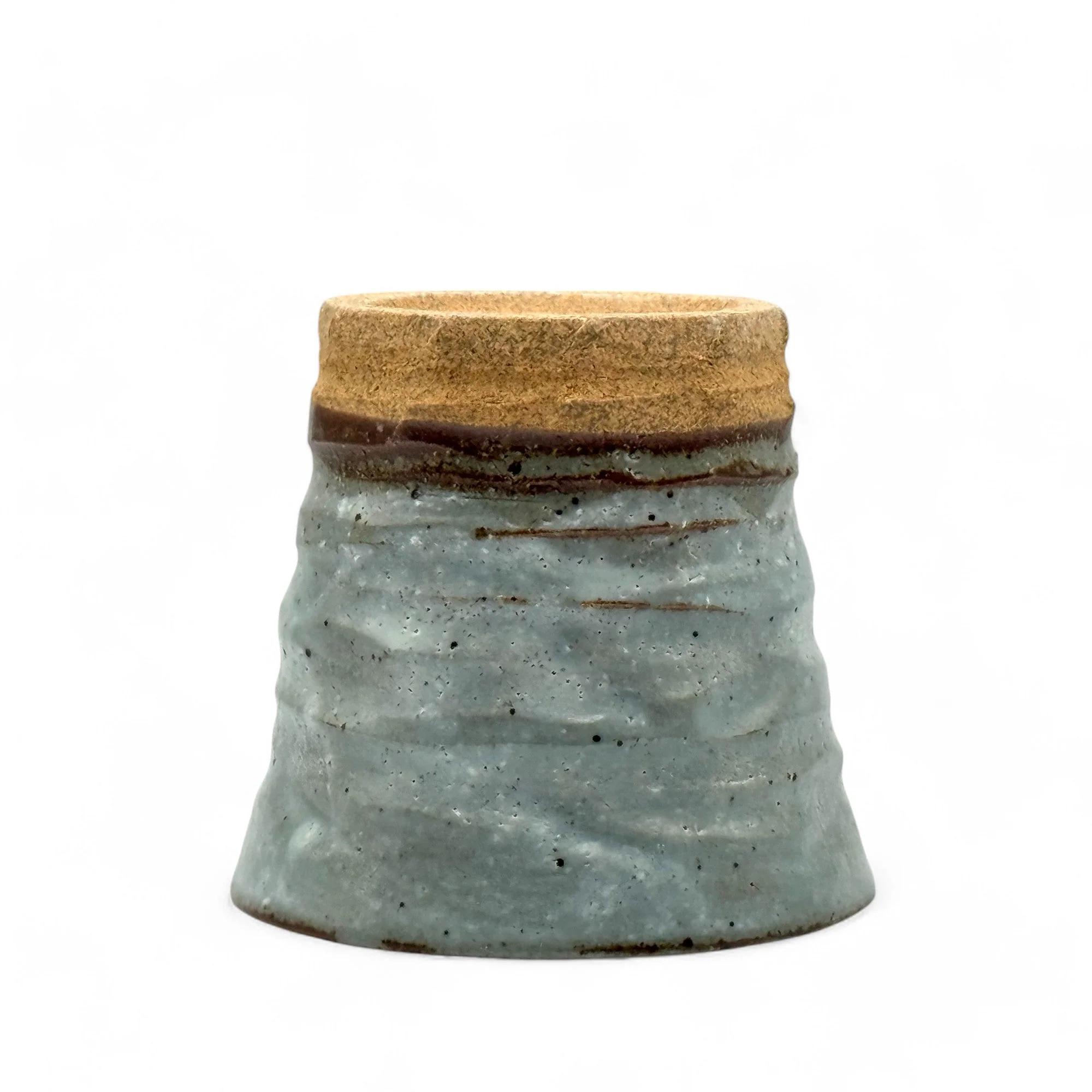 Inoue Tea Kohiki Shiro Gray Mino-yaki Yunomi - Japanese Teacup - Image 5