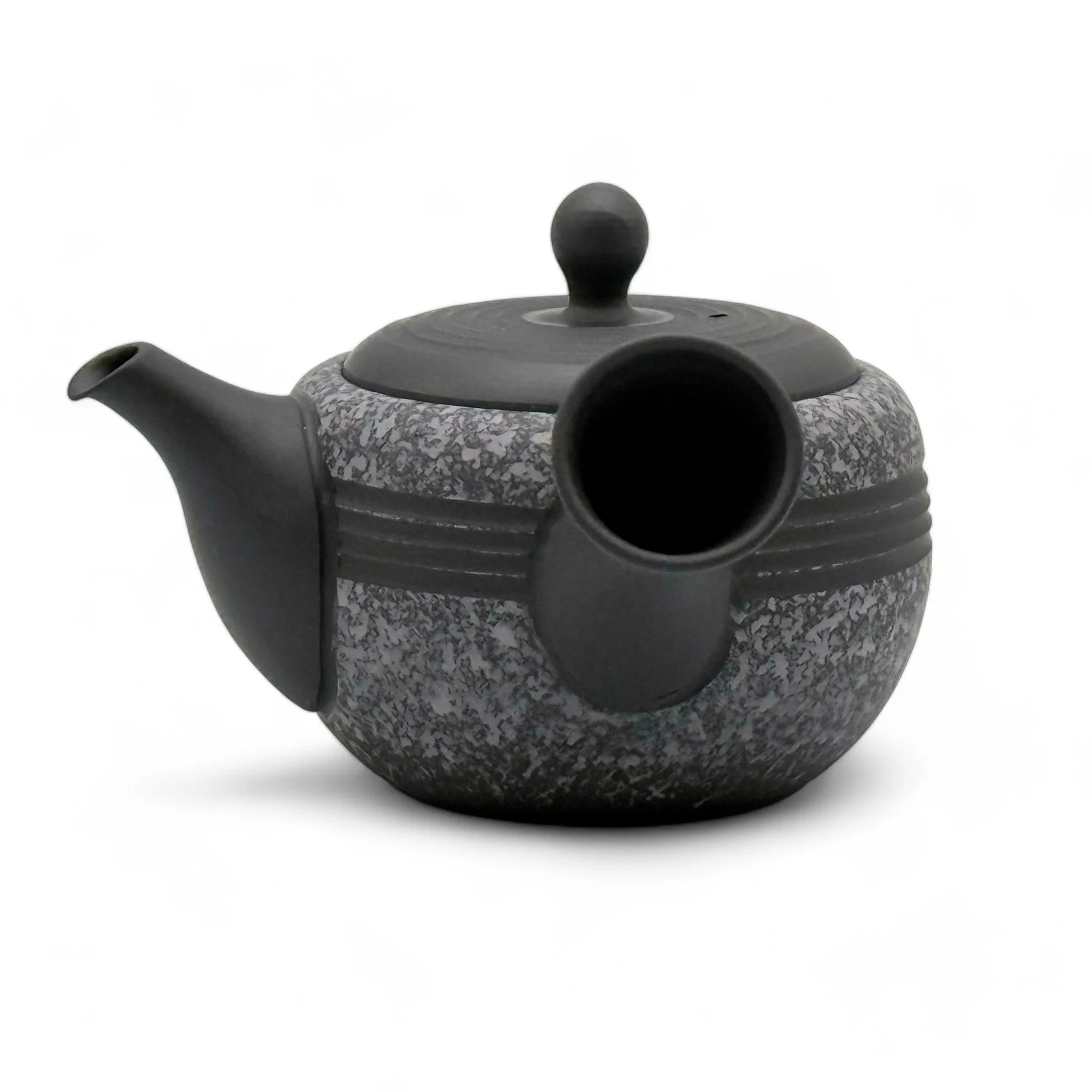 Inoue Tea Komaru Gray Tokoname-yaki Kyusu by Haku yō - Japanese Mini Teapot - Image 6