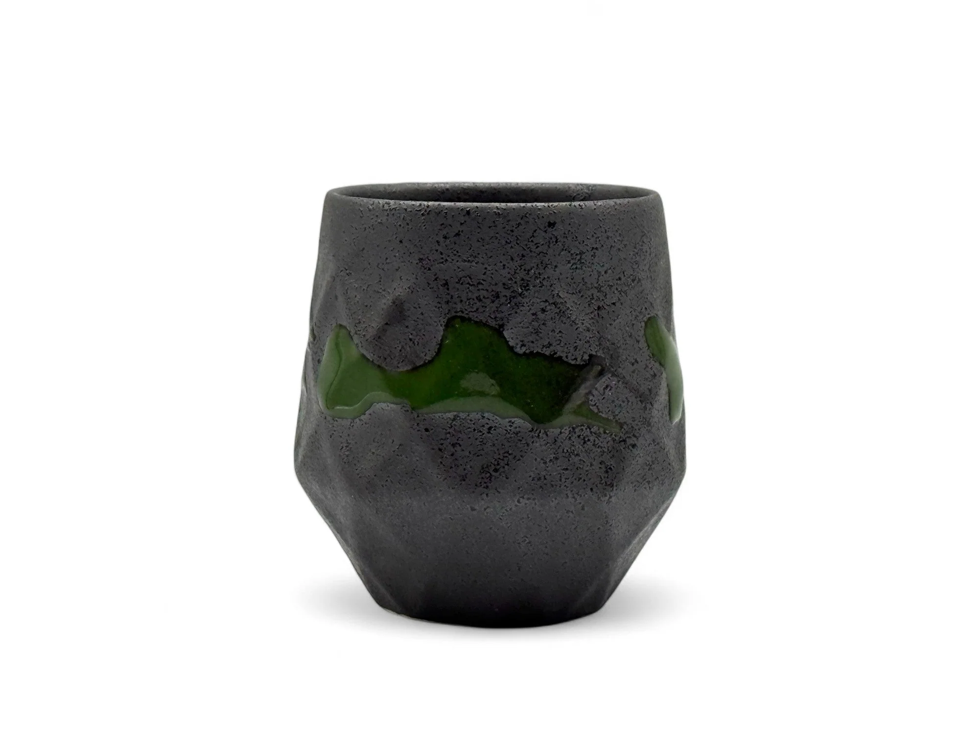 Inoue Tea Kurobuki Ryusui Grey Green Mino-yaki Yunomi - Japanese Teacup - Image 6