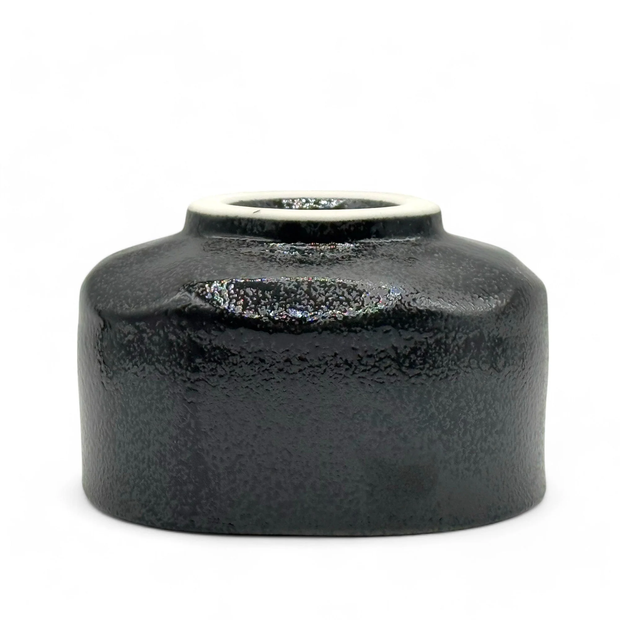 Inoue Tea Kurosuna Black Mino-yaki Chawan - Japanese Matcha Bowl - Image 3