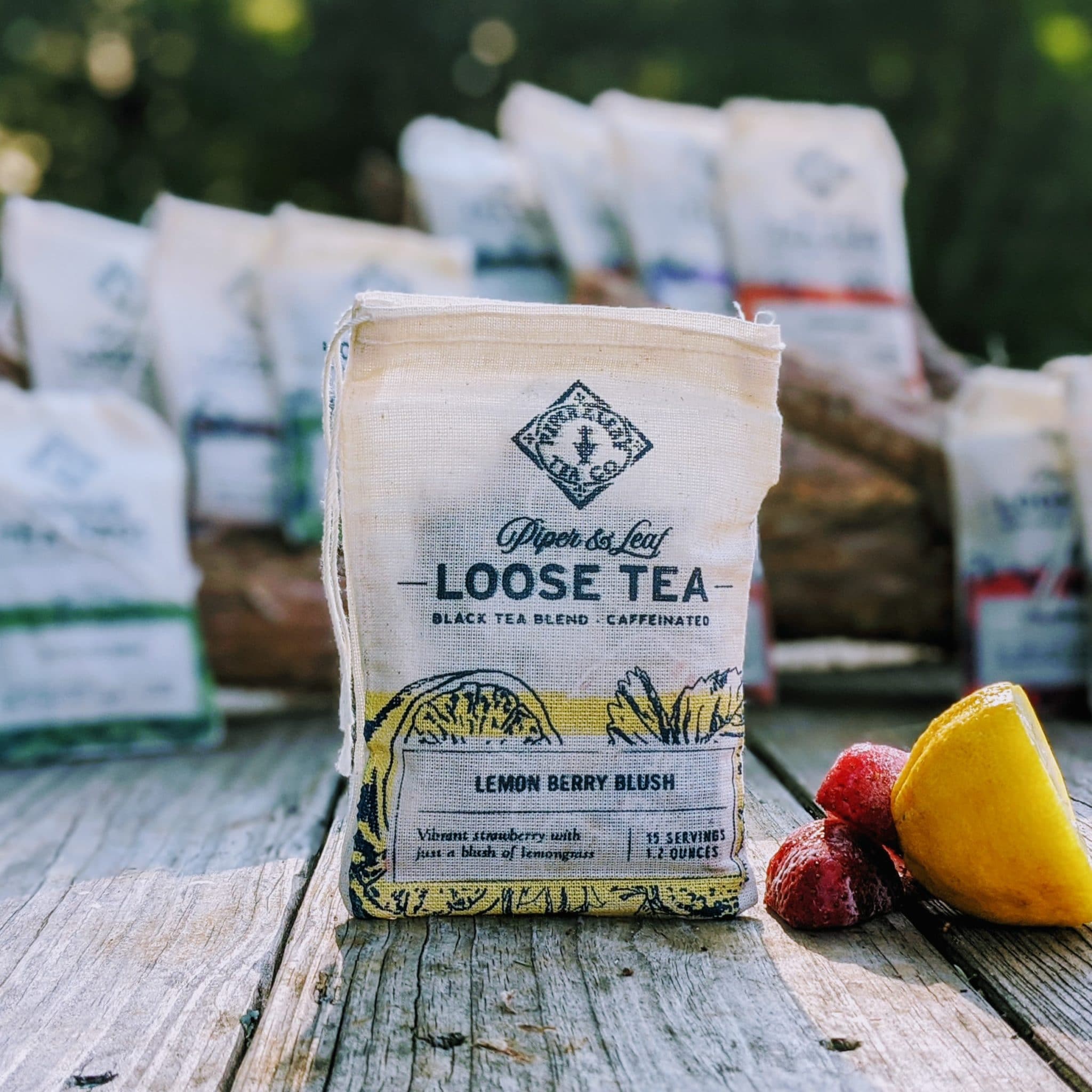 Piper and Leaf Lemon Berry Blush Muslin Bag of Loose Leaf Tea - 15 Servings - Image 3