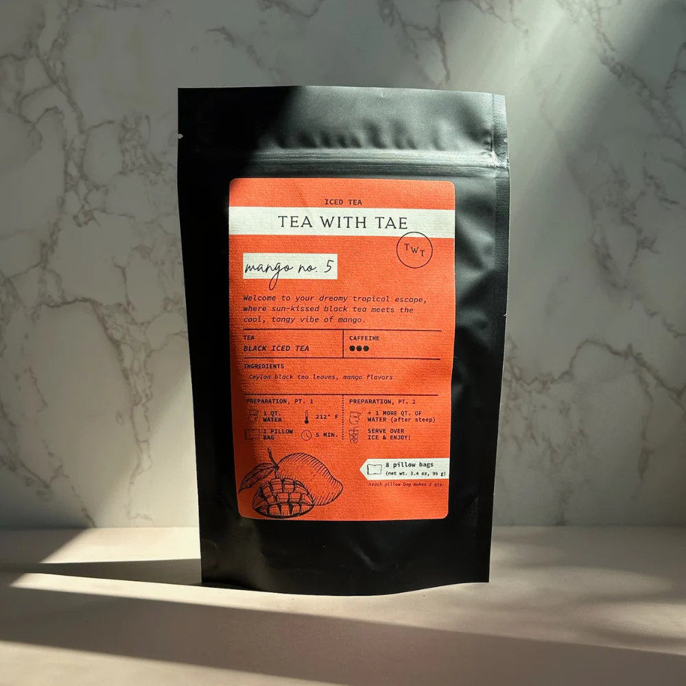 Tea with Tae Mango No. 5 Iced Black Tea pouch - Image 3
