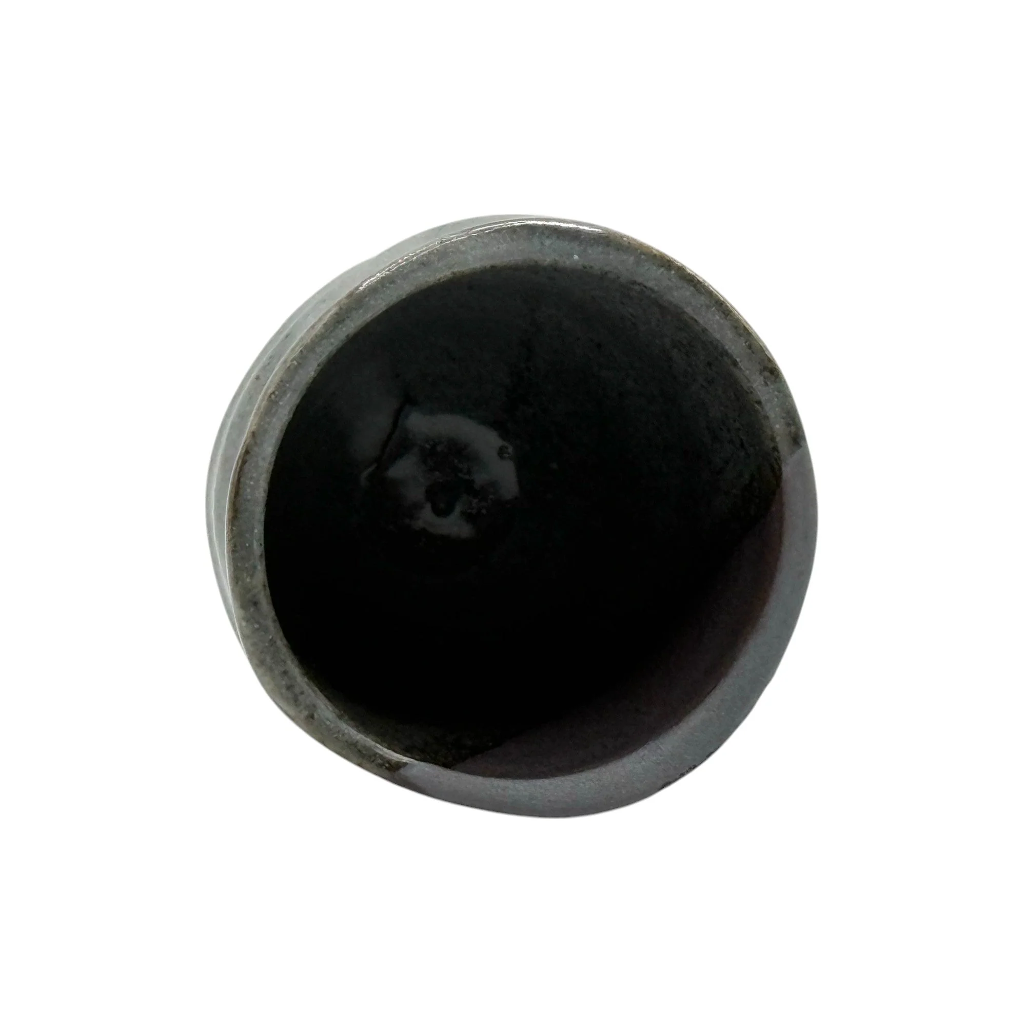 Inoue Tea Nezumi Shinrokubei Gray Mino-yaki Yunomi - Japanese Teacup - Image 5