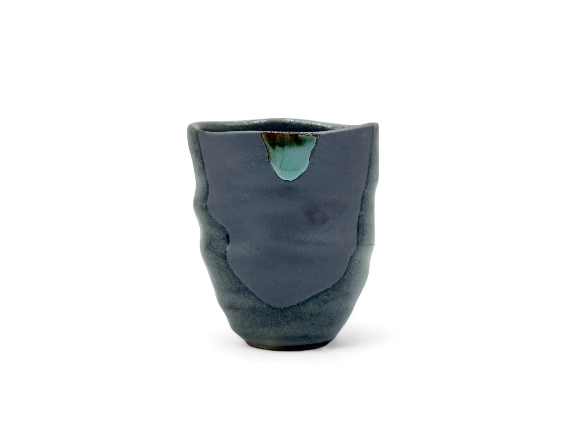 Inoue Tea Nezumi Shinrokubei Gray Mino-yaki Yunomi - Japanese Teacup - Image 6