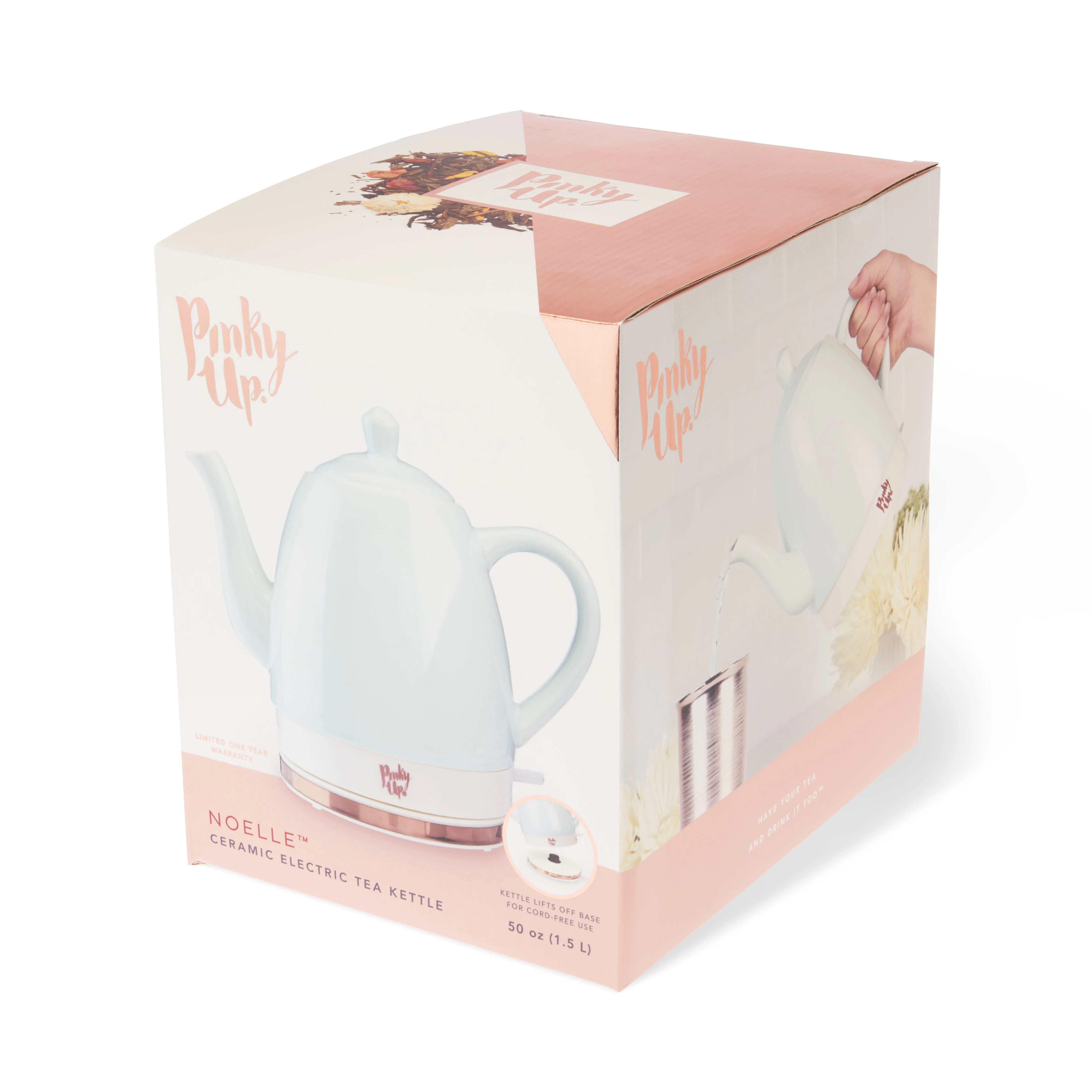 Pinky Up Noelle Ceramic Electric Tea Kettle in Mint - Image 8