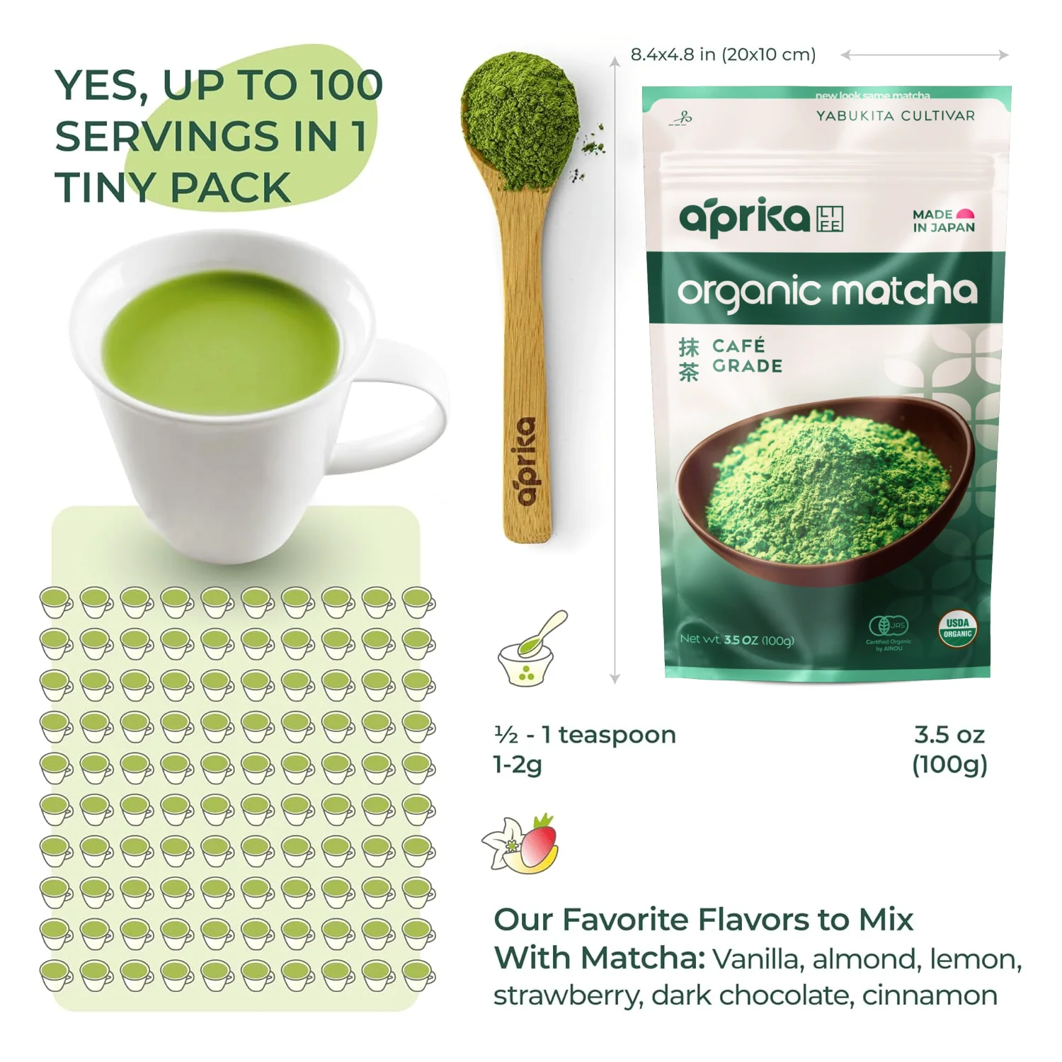 Aprika Life Organic Japanese Matcha Green Tea Powder - Image 4