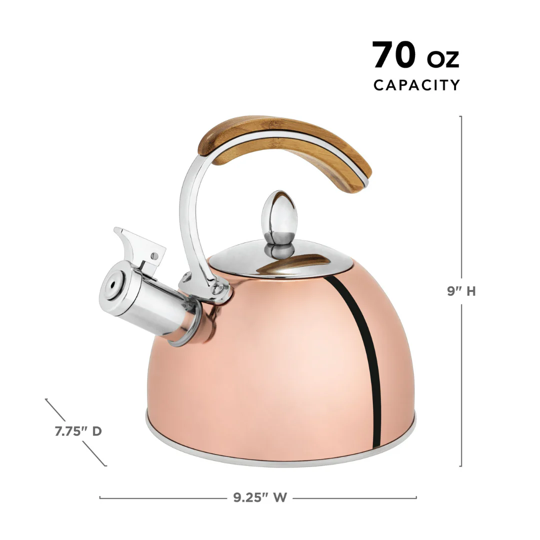 Pinky Up Presley Tea Kettle in Rose Gold - Image 5