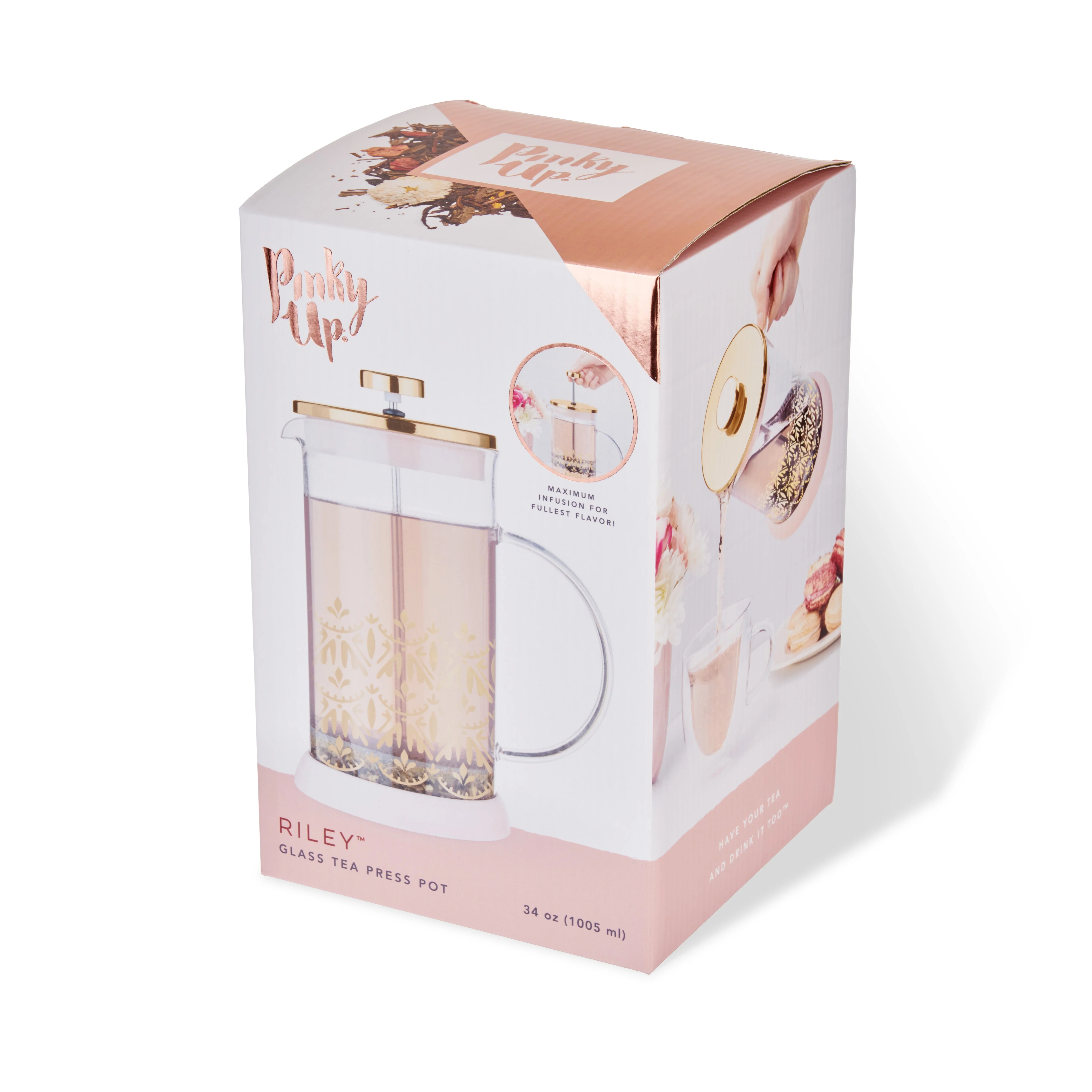 Pinky Up Riley Casablanca Glass Tea Press Pot - Image 7