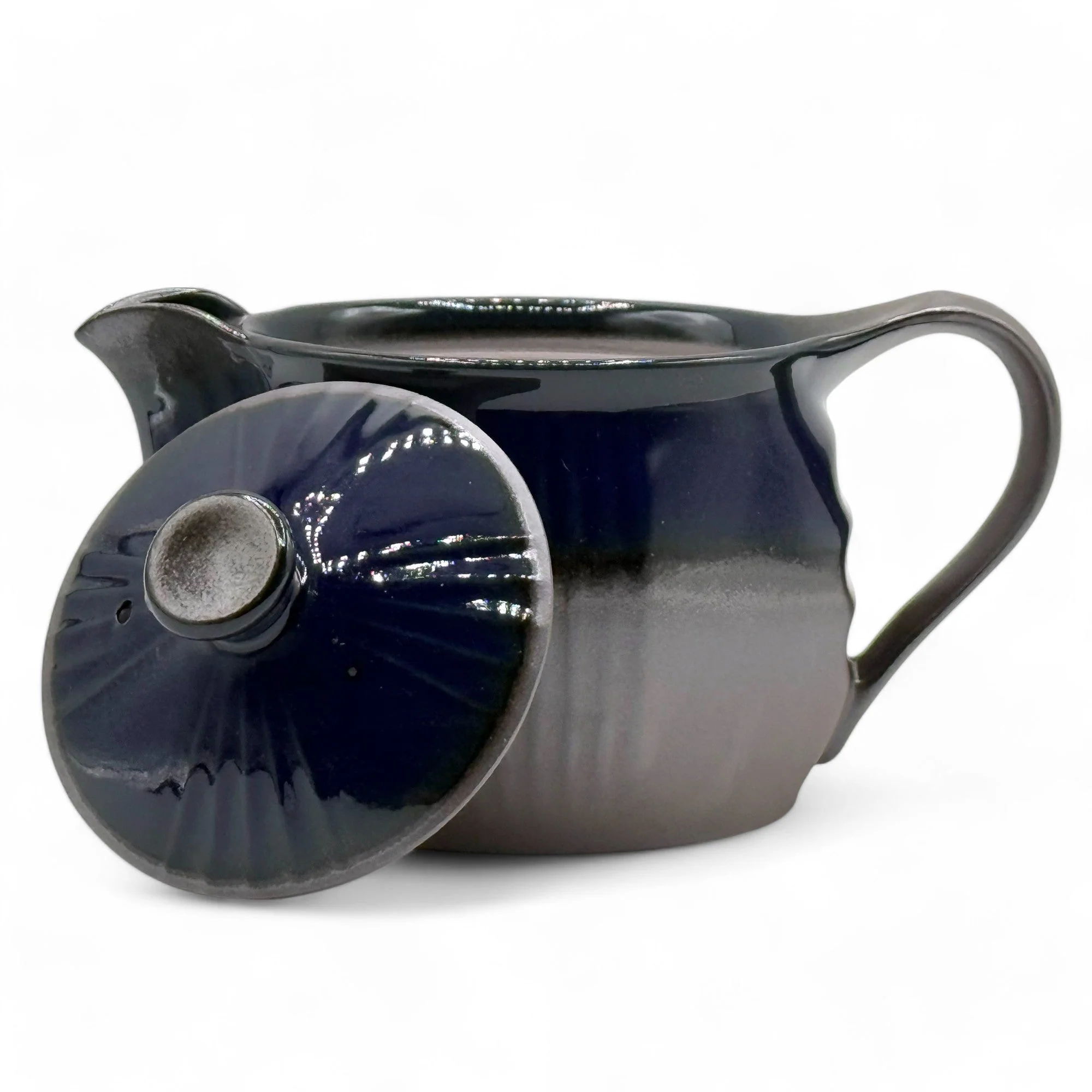 Inoue Tea Ruri Blue Banko-yaki Kyusu - Japanese Teapot - Image 3