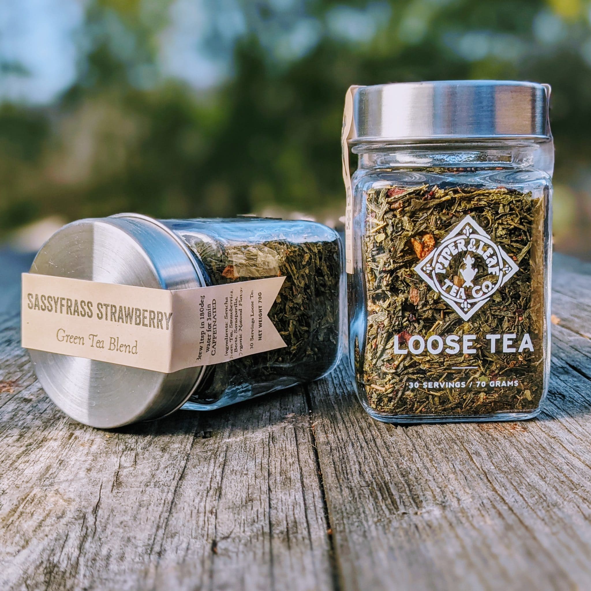 Piper and Leaf Sassyfras Strawberry Glass Jar of Loose Leaf Tea - Image 4