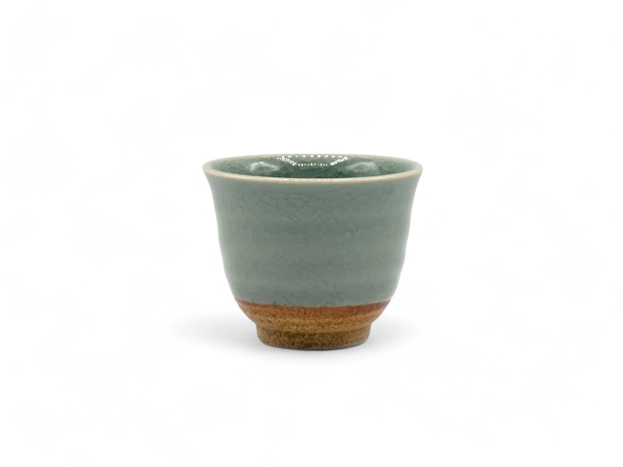 Inoue Tea Seiji Celadon Green Tall Mino-yaki Yunomi - Japanese Sencha Teacup - Image 4