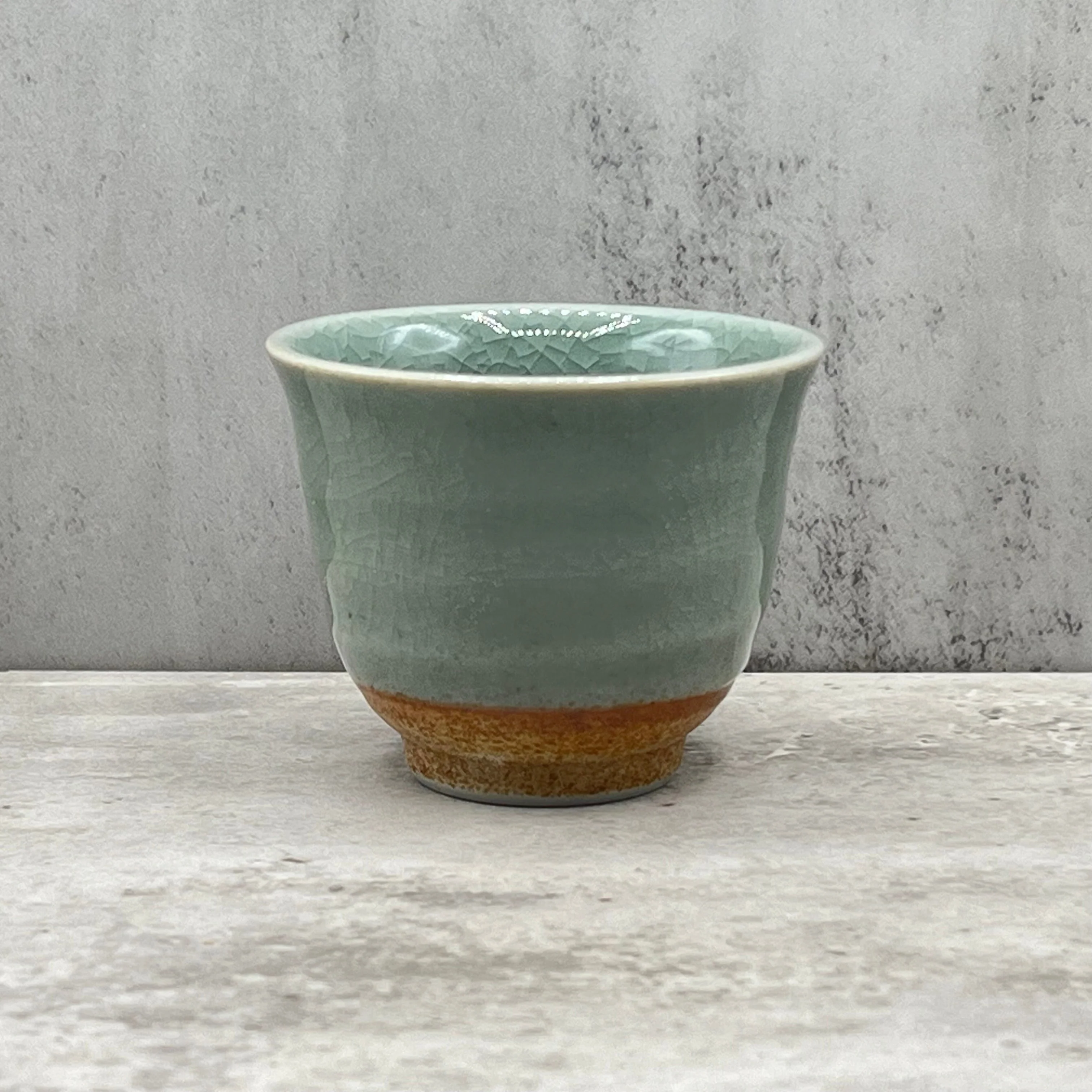 Inoue Tea Seiji Celadon Green Tall Mino-yaki Yunomi - Japanese Sencha Teacup - Image 5
