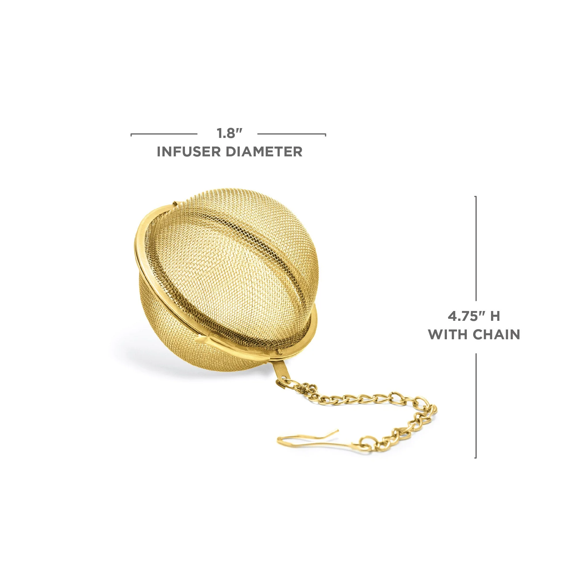 Pinky Up Small Tea Infuser Ball in Gold - Image 5