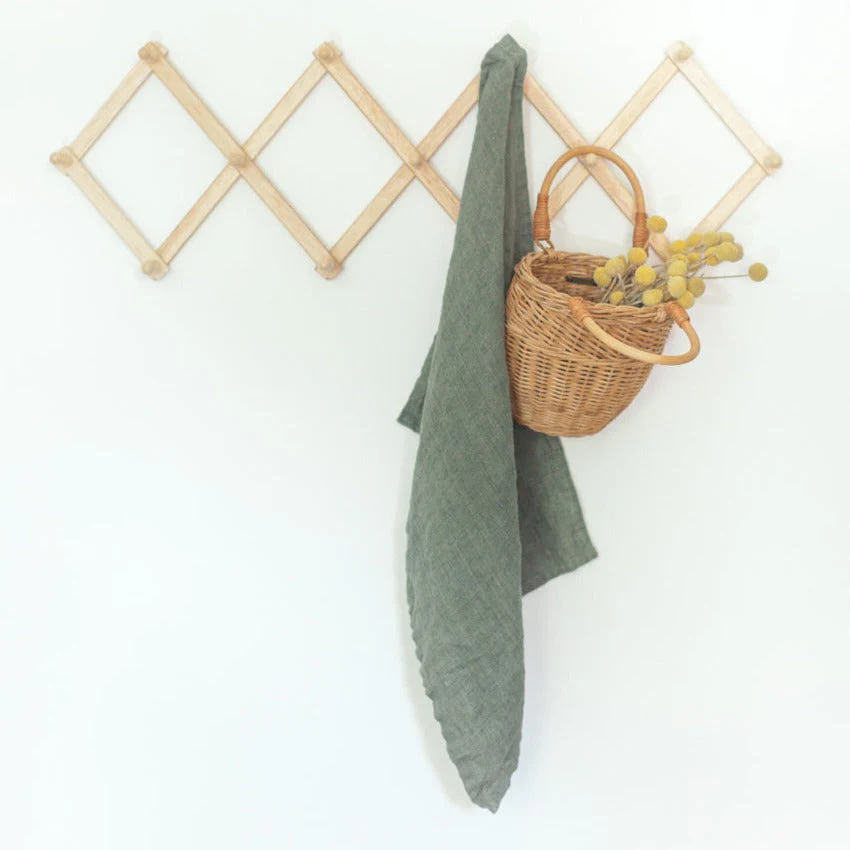Creative Women Stone Washed Linen Tea Towel - Iron Ore - Image 6