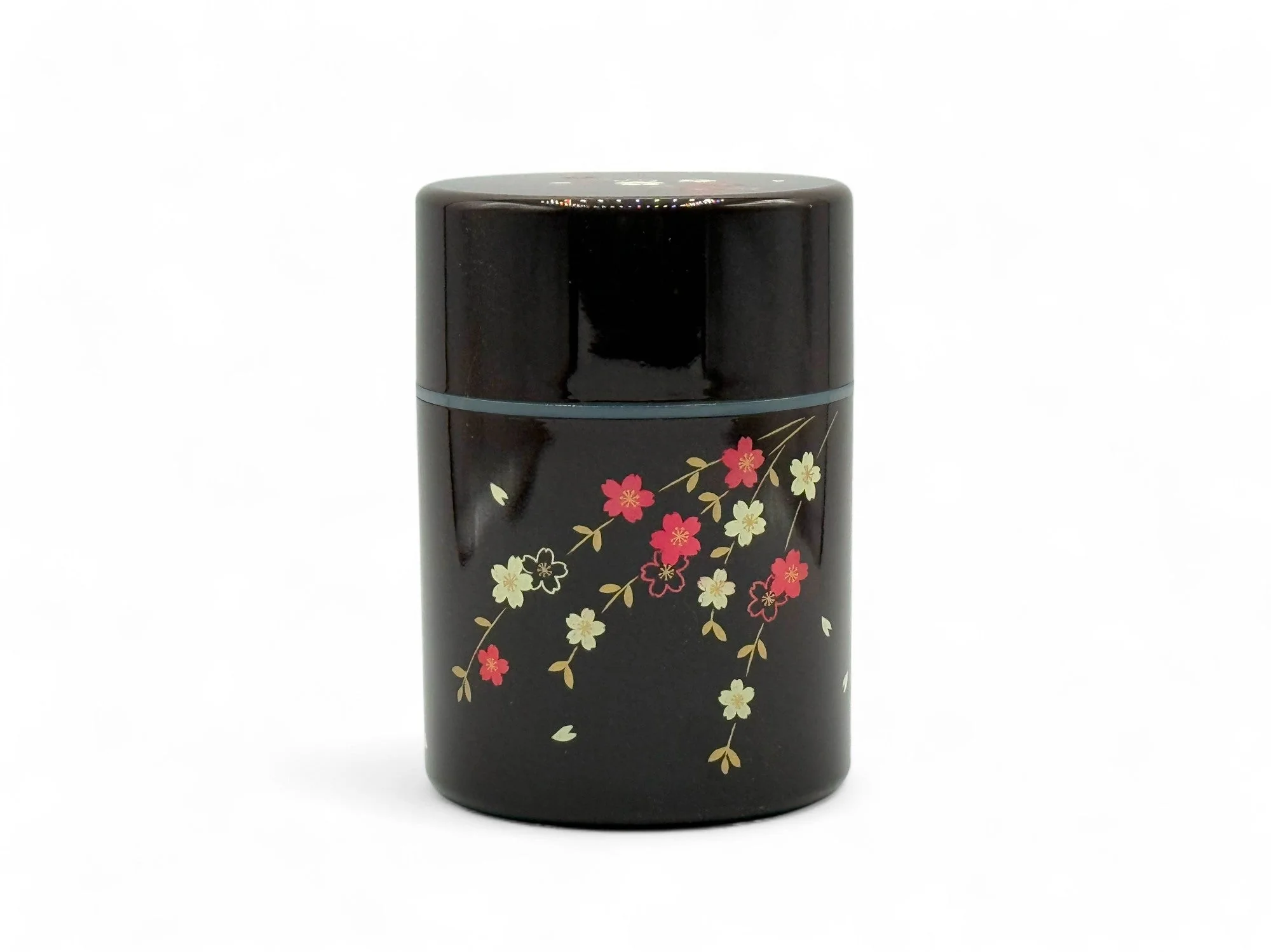 Inoue Tea Tame Flower Hana Brown Lacquered Resin Tea Canister - Japanese Chazutsu - Image 4