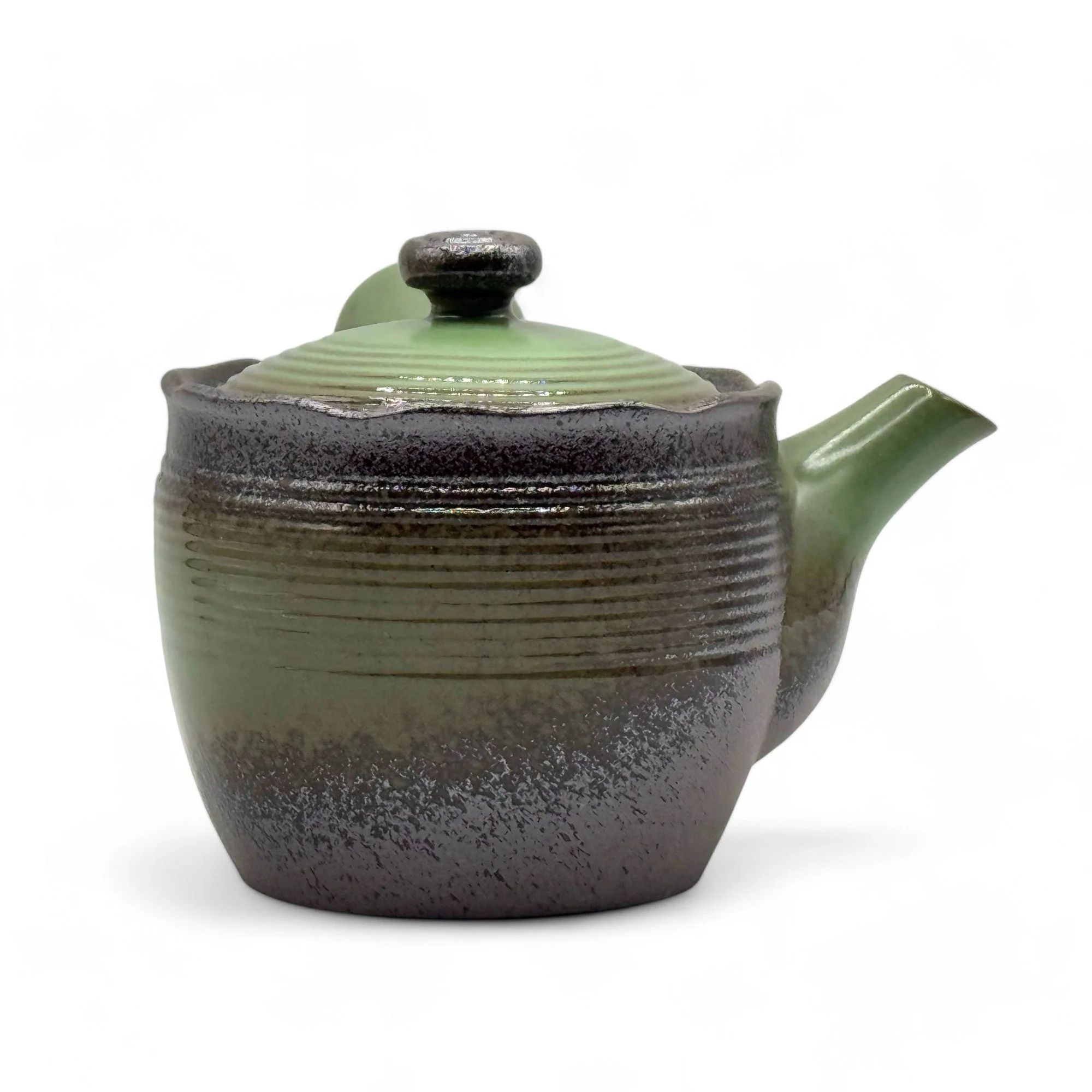 Inoue Tea Tochi Green Banko-yaki Kyusu - Japanese Teapot - Image 3