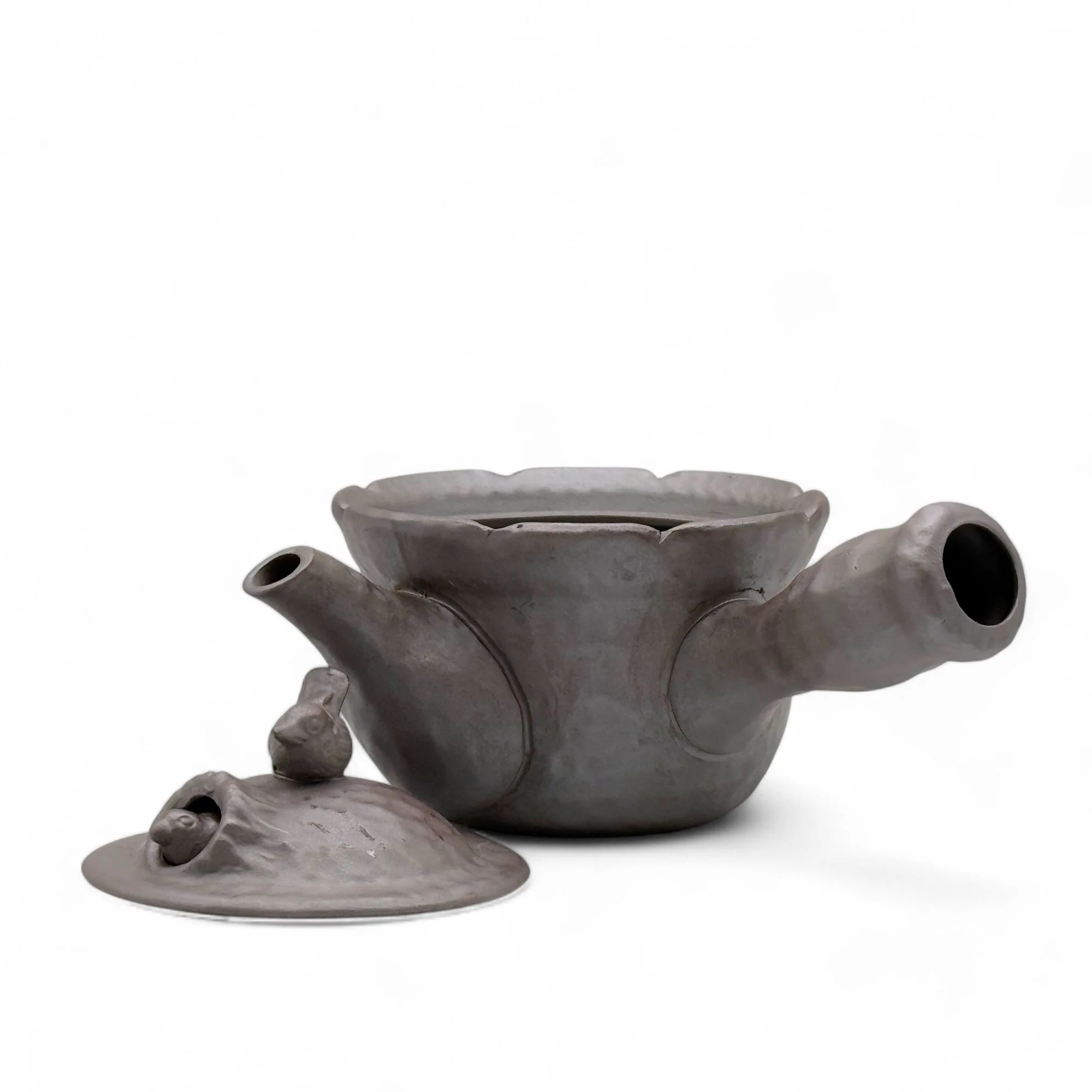 Inoue Tea Tori Tobidashi Ko Banko-yaki Kyusu - Japanese Teapot - Image 5