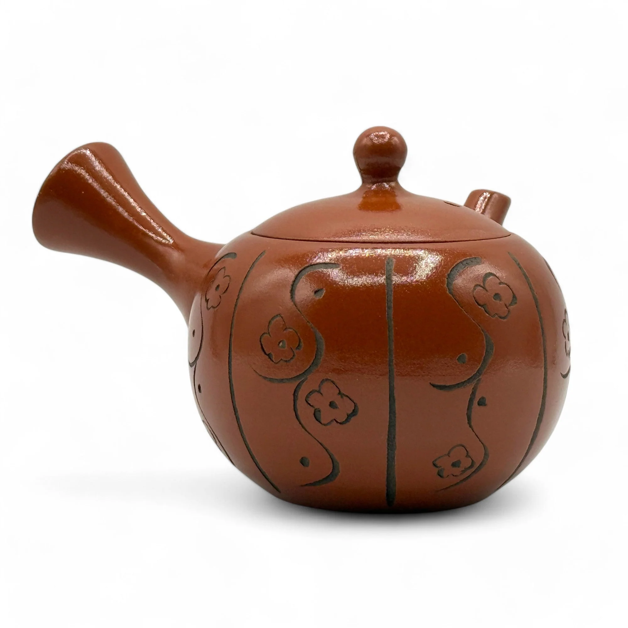 Inoue Tea Yixing Tokusa Red Tokoname-yaki Kyusu - Japanese Teapot