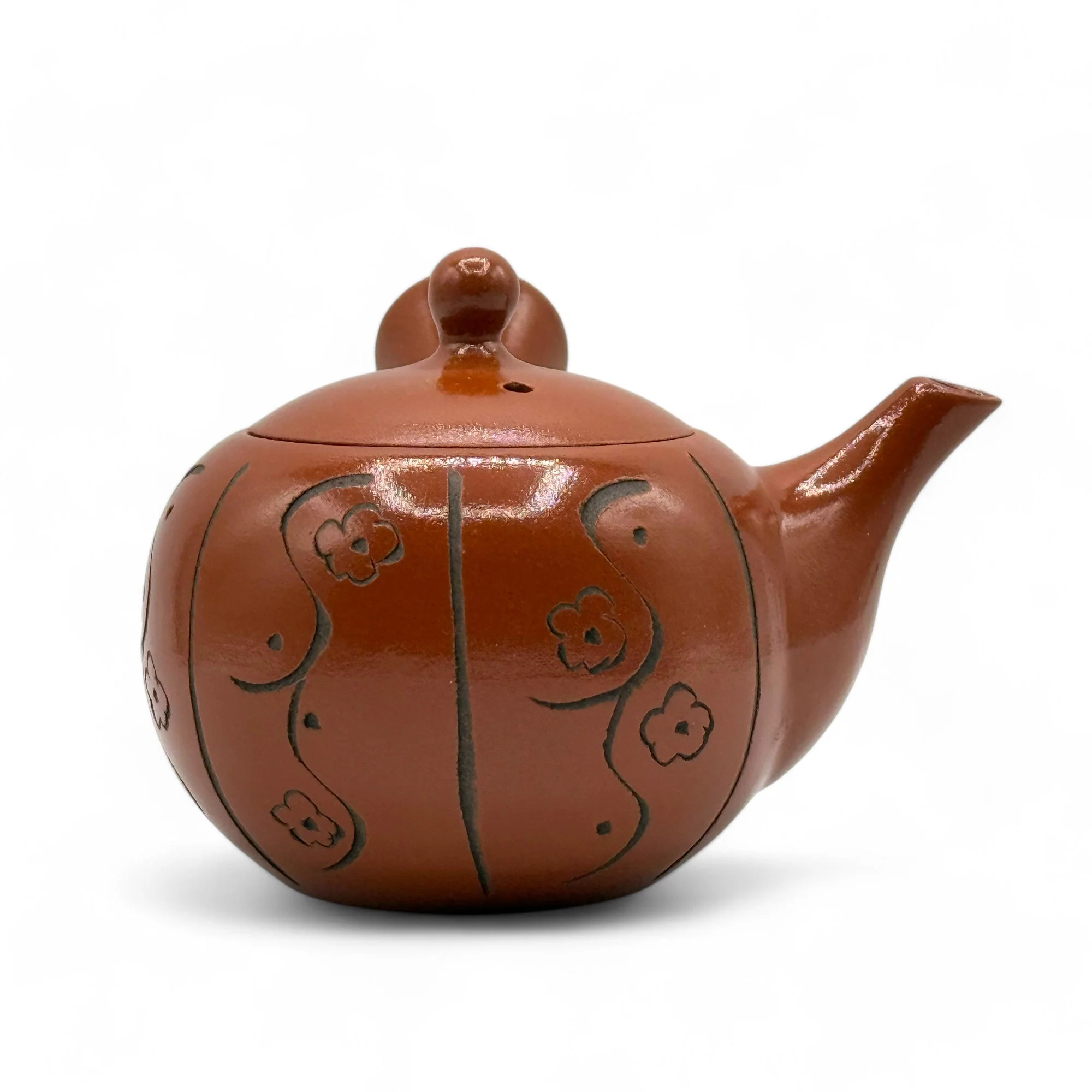 Inoue Tea Yixing Tokusa Red Tokoname-yaki Kyusu - Japanese Teapot - Image 3