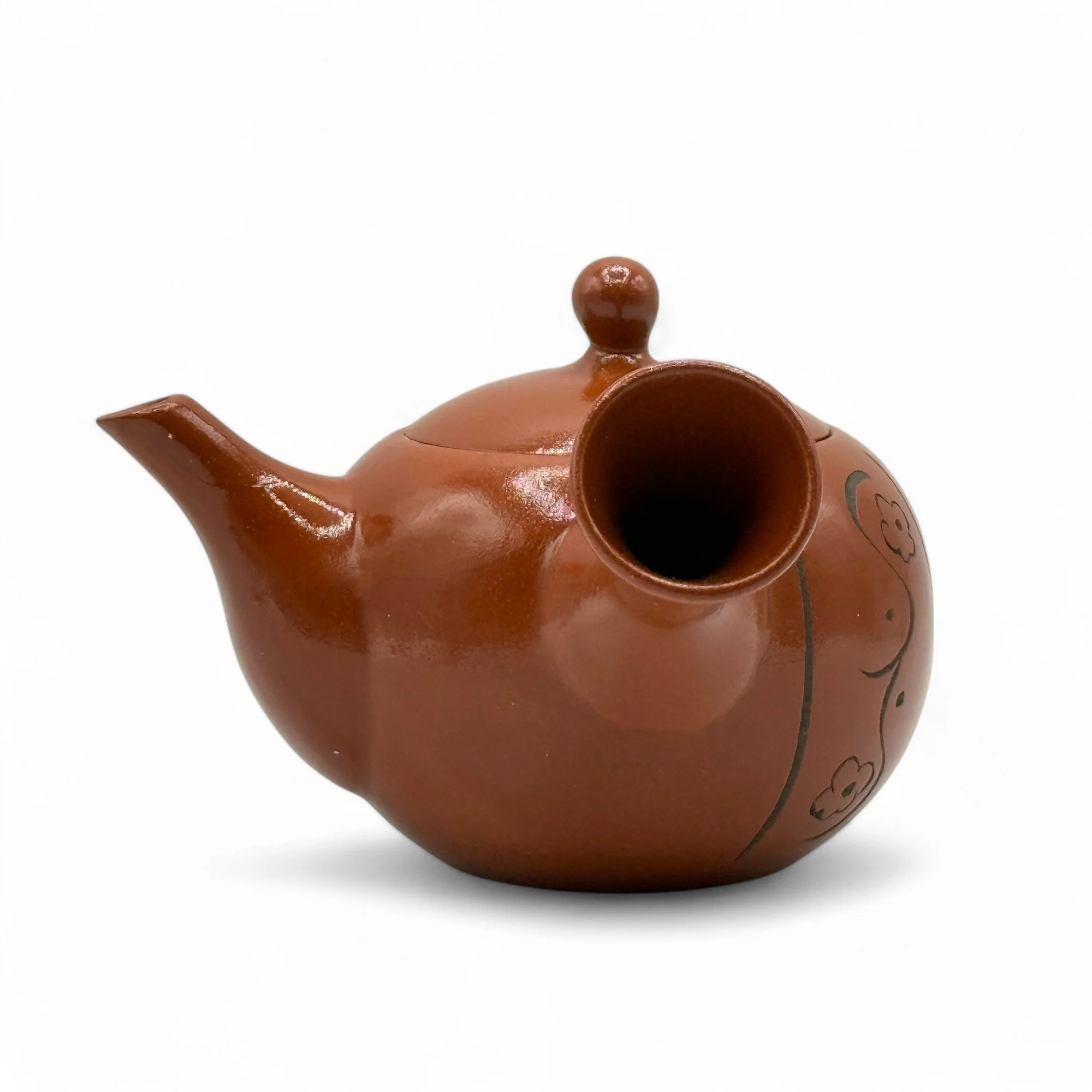 Inoue Tea Yixing Tokusa Red Tokoname-yaki Kyusu - Japanese Teapot - Image 4
