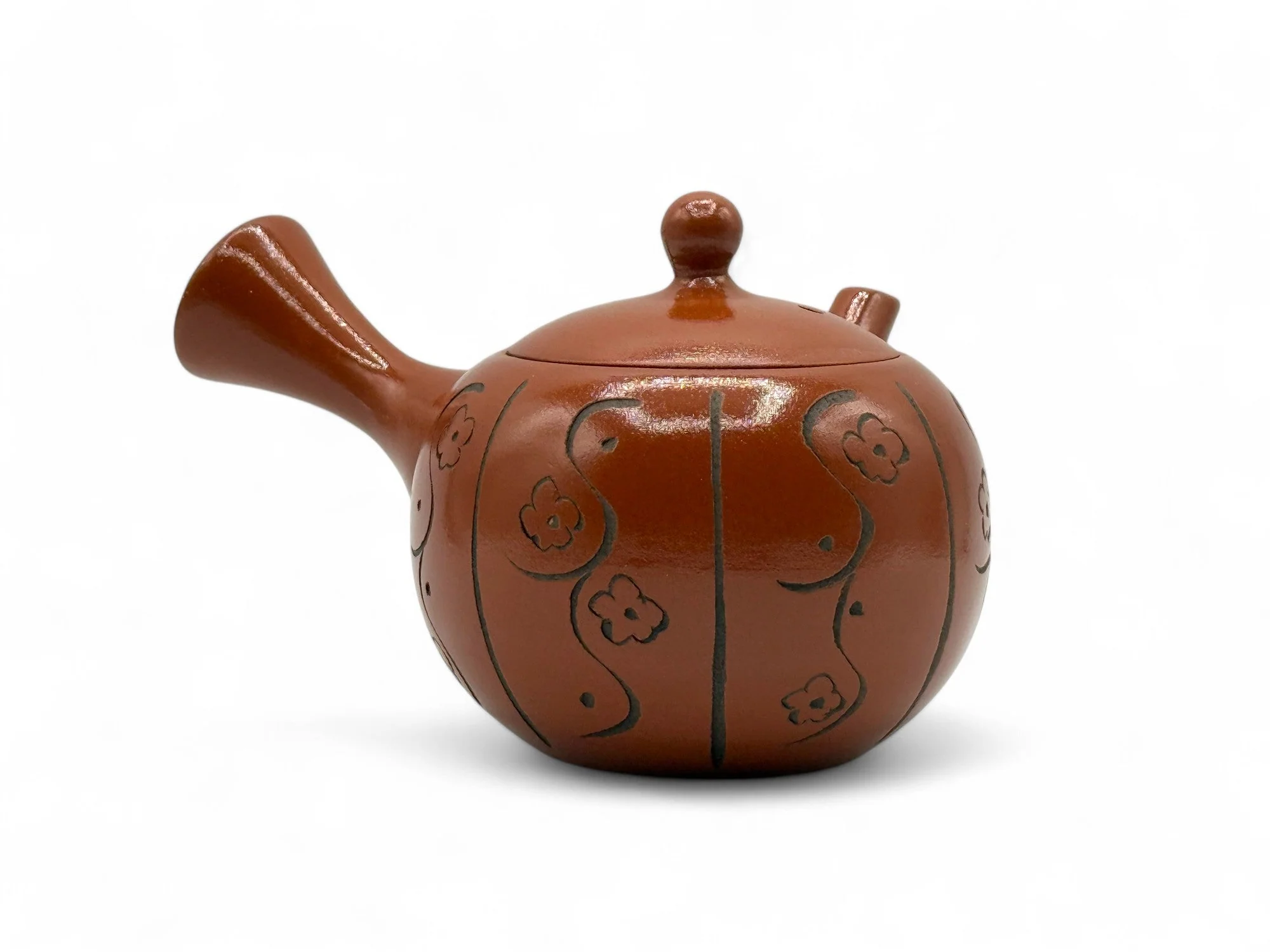Inoue Tea Yixing Tokusa Red Tokoname-yaki Kyusu - Japanese Teapot - Image 7